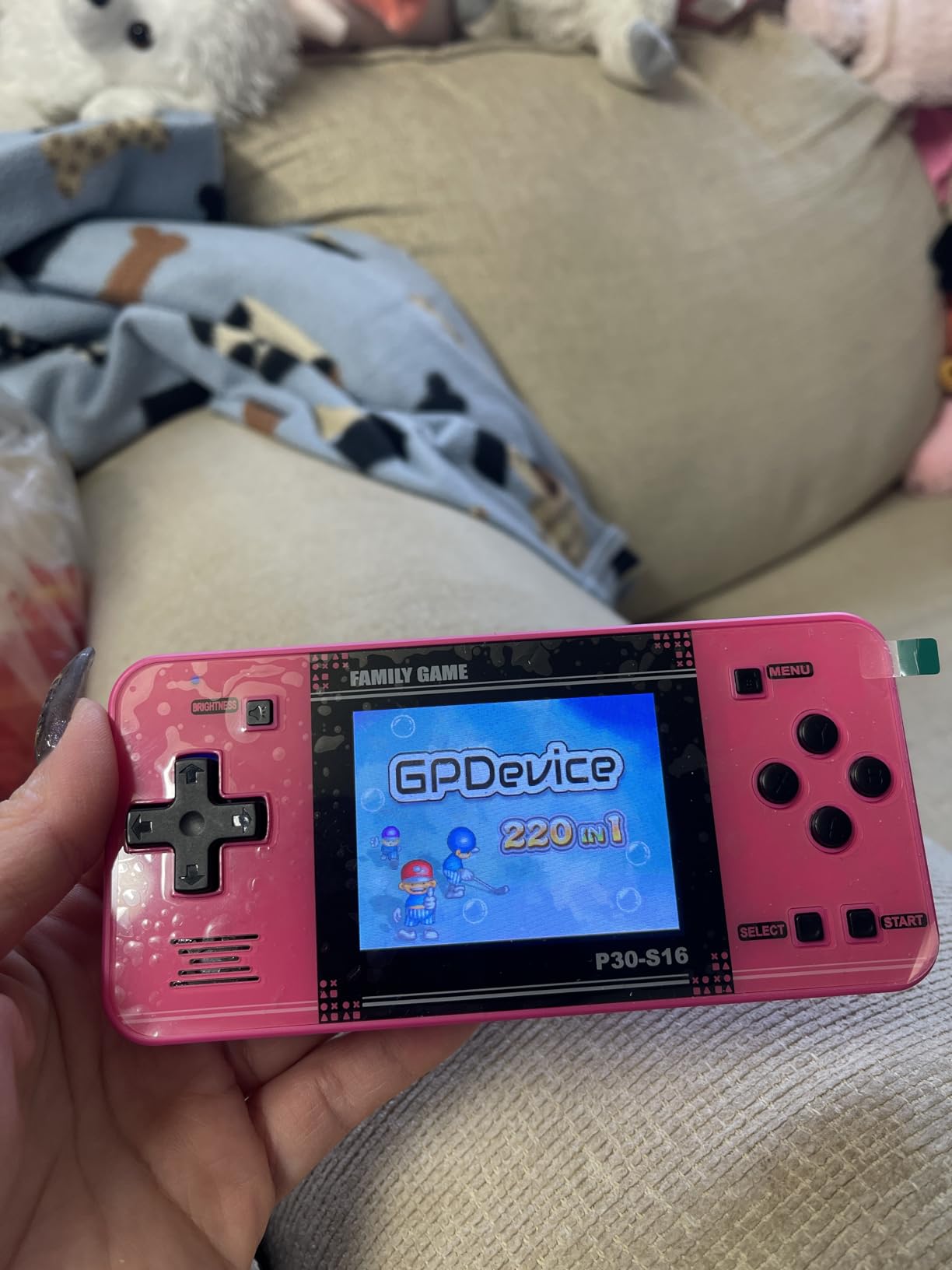Handheld Game for Kids - Preloaded 220 Retro Video Games, Portable Gaming Player with Rechargeable Battery 3.0