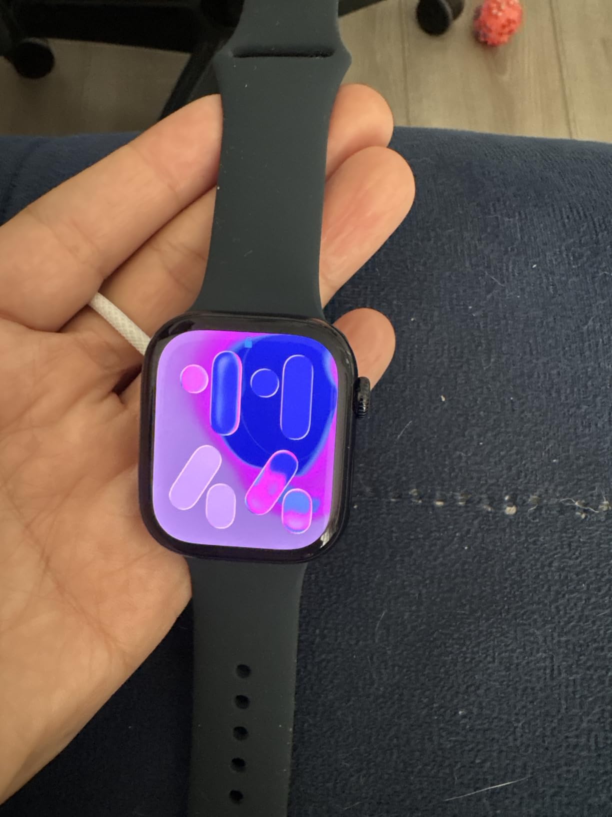Apple Watch Series 10 [GPS 42mm] - Rose Gold Aluminum Case with Light Blush Sport Band, S/M (Renewed) customer photo 2