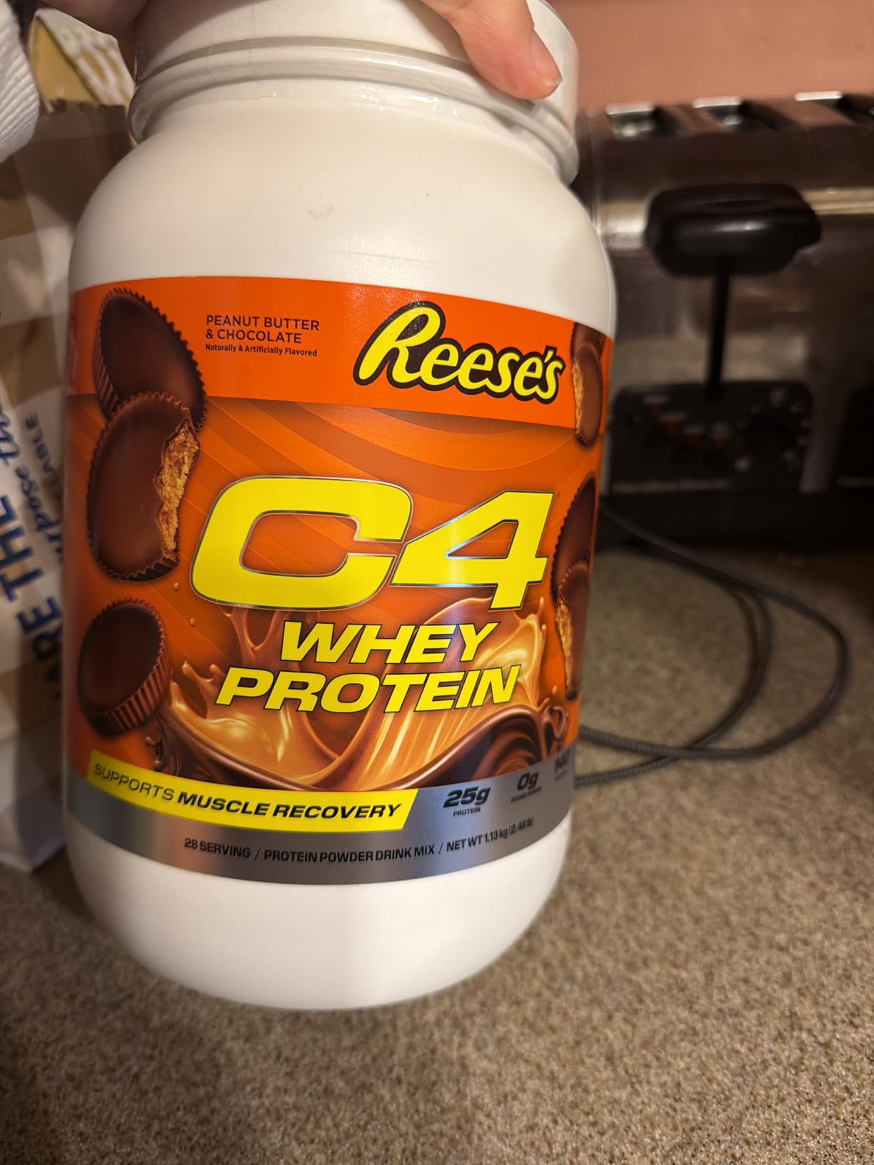 Cellucor C4 Whey Protein Powder, Reese's Peanut Butter & Chocolate - 25g Protein, 0g Added Sugar, 140 Calories Per Serving, Supports Muscle Recovery, 28 Servings, Premium Whey for Post-Workout customer photo 1