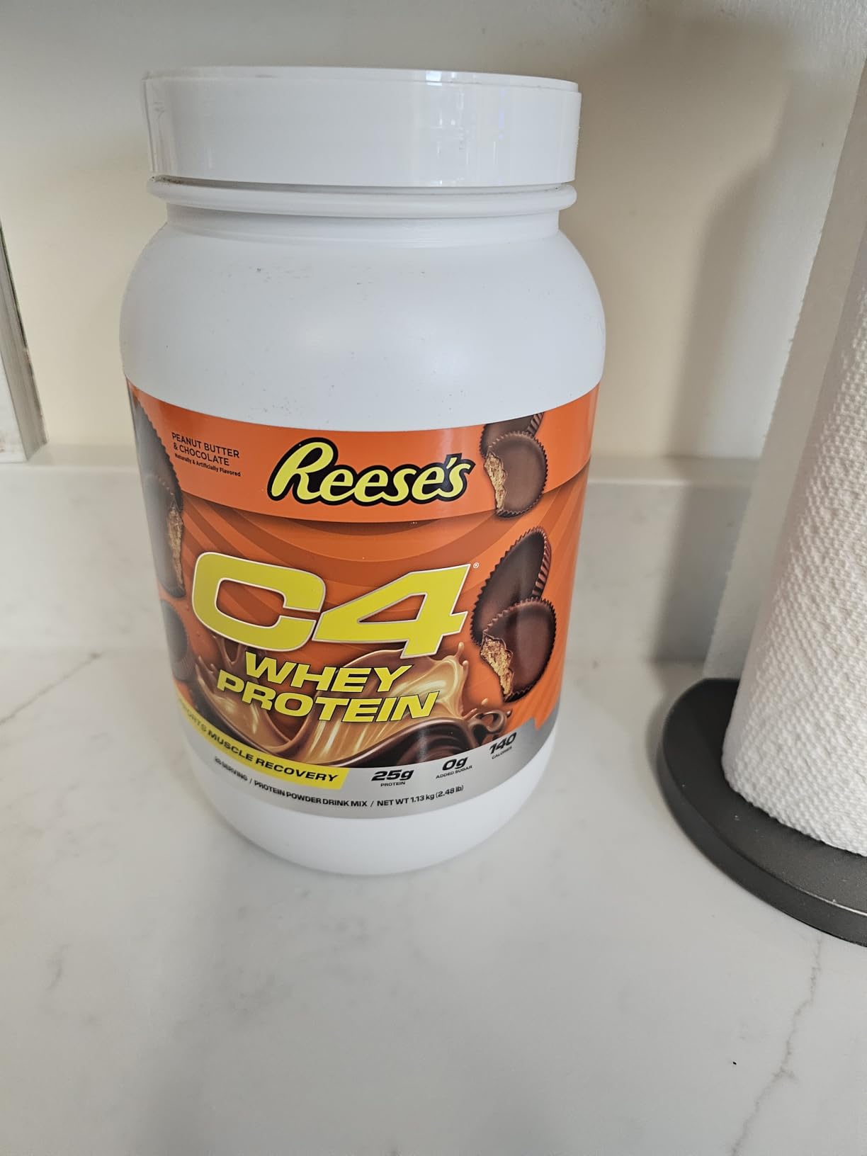 Cellucor C4 Whey Protein Powder, Reese's Peanut Butter & Chocolate - 25g Protein, 0g Added Sugar, 140 Calories Per Serving, Supports Muscle Recovery, 28 Servings, Premium Whey for Post-Workout customer photo 2