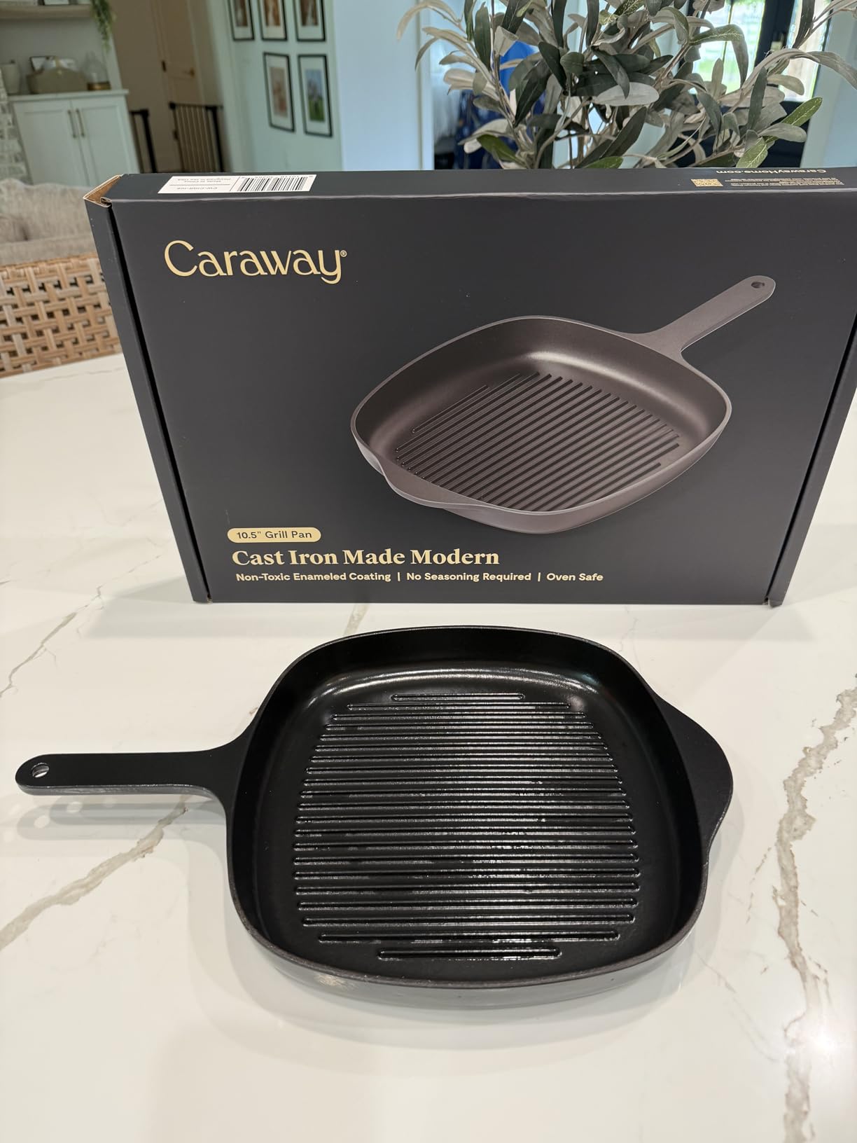 Caraway Enameled Cast Iron Grill Pan - 10.5