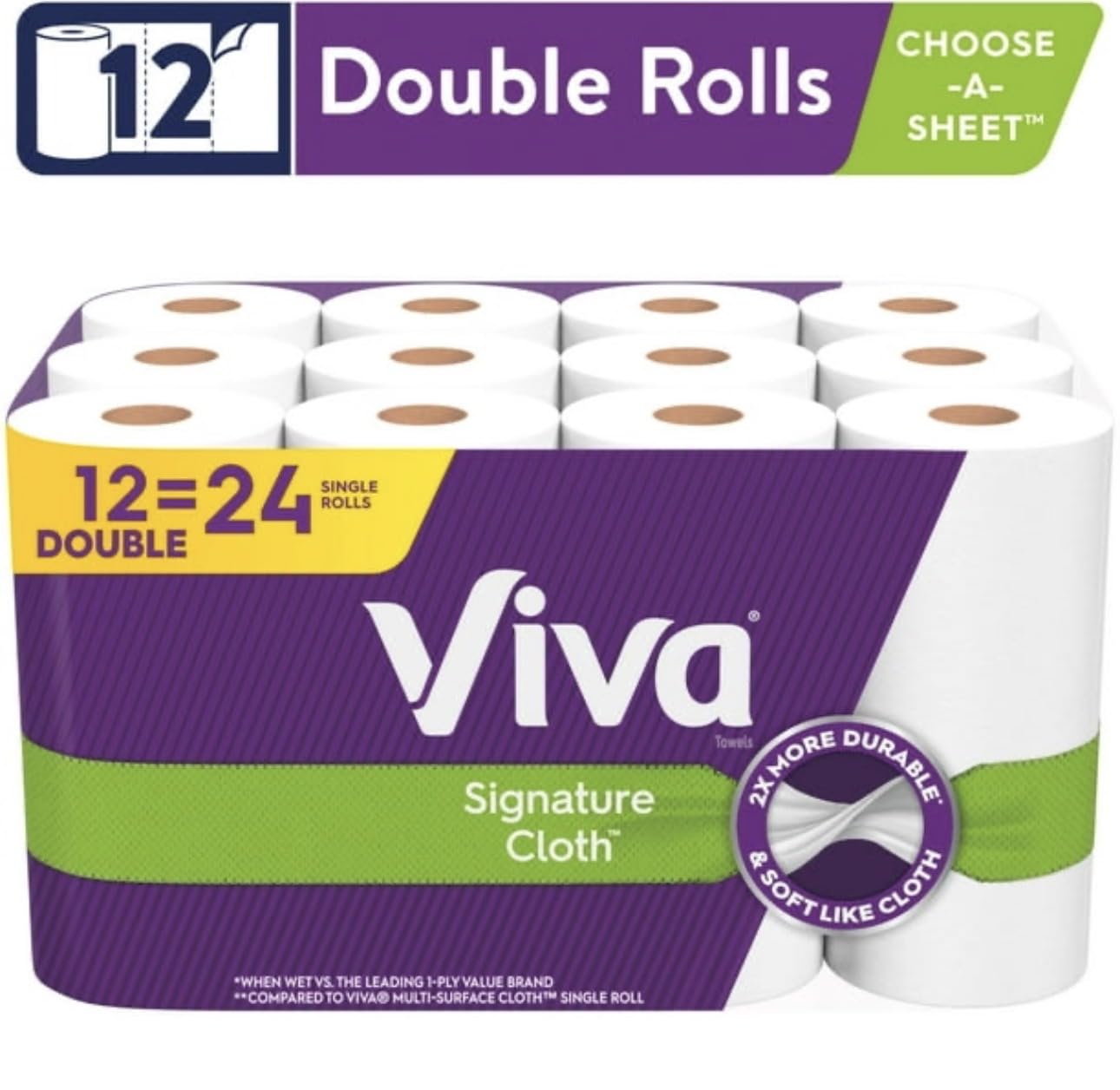 Viva Signature Cloth Paper Towels, 12 Triple Rolls, 129 Sheets per Roll - Customer Photo 2