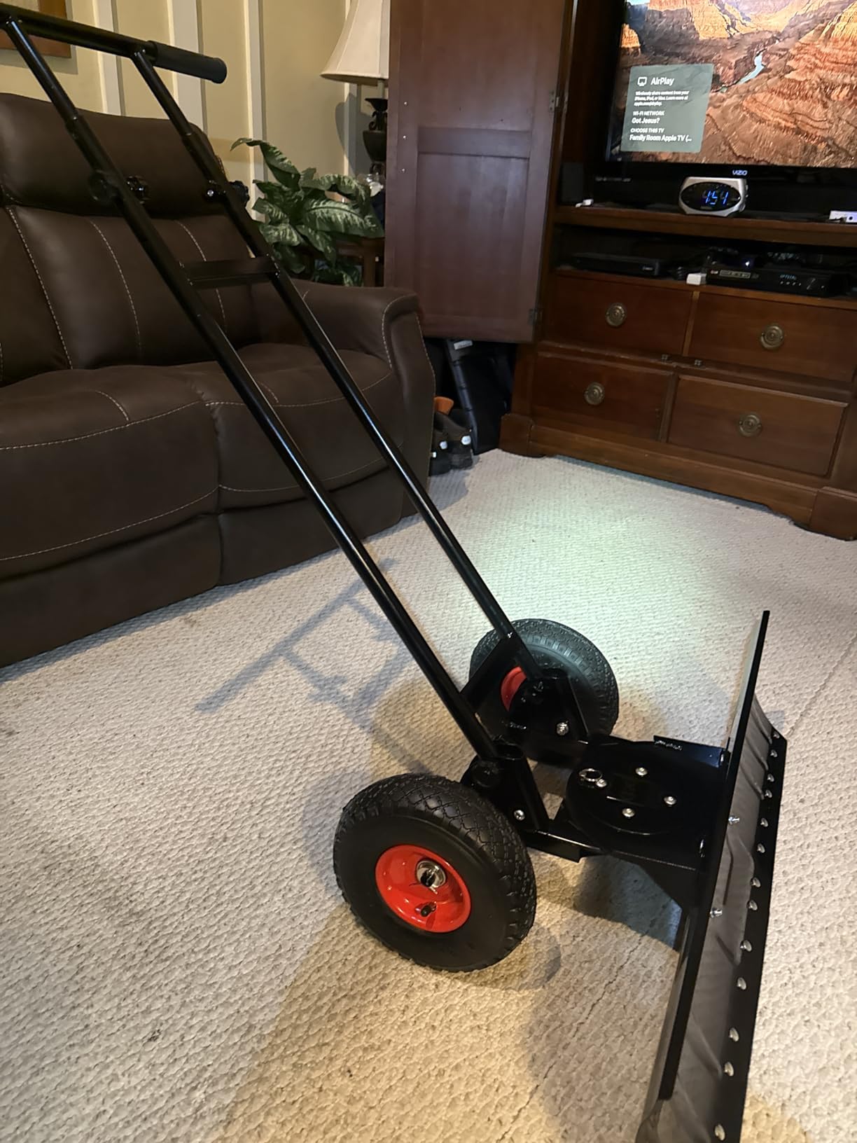 Best Choice Products 36in Galvanized Blade Heavy-Duty 2-Wheel Snow Pusher Hand Plow for Snow Removal w/Wheels, Adjustable Handle, Blade Angle - Black Customer Review Best Choice Products 36in Galvanized Blade Heavy-Duty 2-Wheel Snow Pusher Hand Plow for Snow Removal w/Wheels, Adjustable Handle, Blade Angle - Black - Customer Photo 1