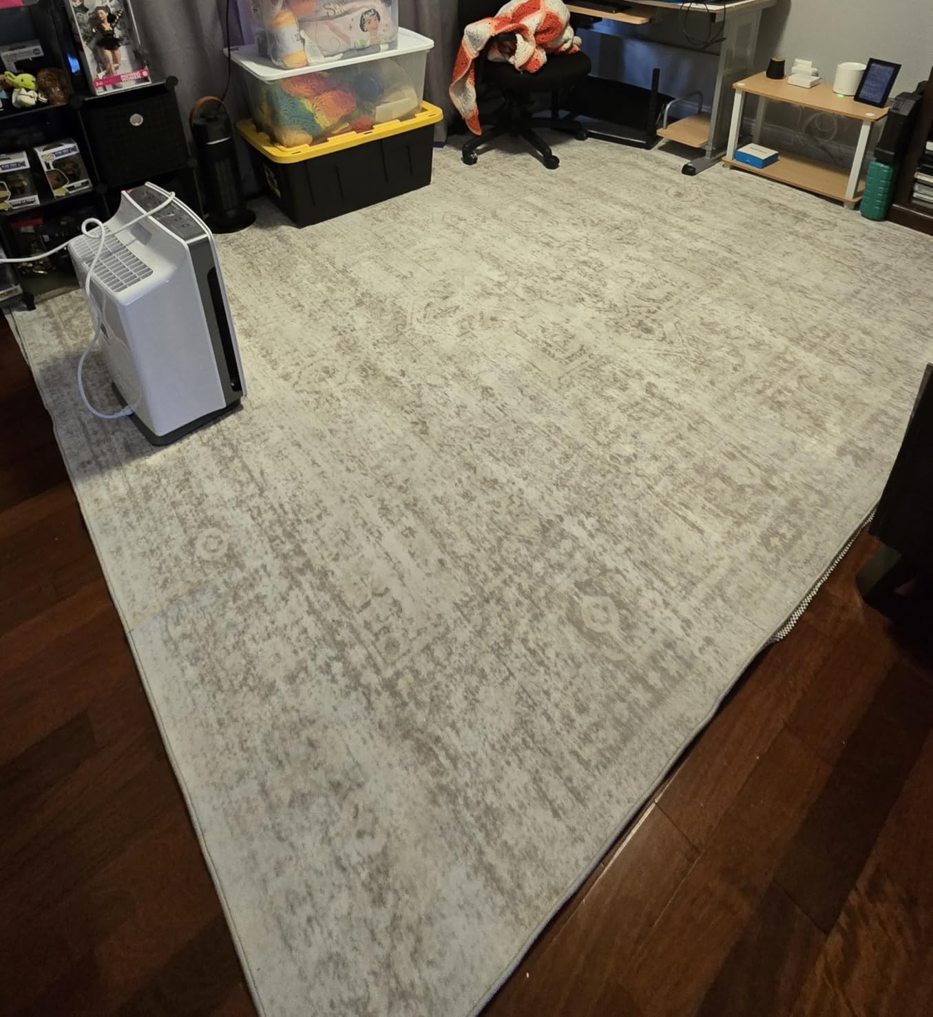 Srugn Washable Rugs 8x10 Area Rugs for Living Room, Ultra Soft Faux Wool Retro Rugs for Bedroom, Dining Room, Non Slip & Non-Shedding Low Pile Vintage Print Rug Indoor Large Carpets for Home Office Decor customer photo 1