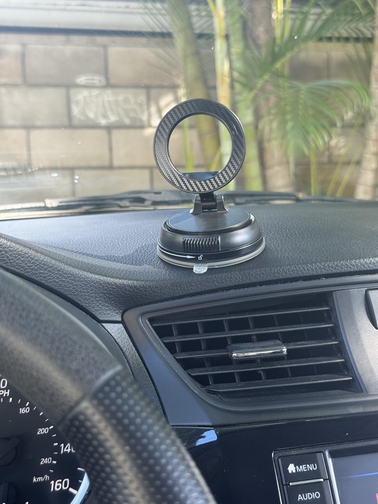 ANDERY Car Phone Holder for Magsafe [78+LBS Strongest Suction & 2400gf Magnetic] 360° Adjustable Car Phone Mount, Phone Holders for Your Car for iPhone 17 Pro Max 16 15 14 13 12 Air Plus, Carbon Fiber - Customer Photo 2