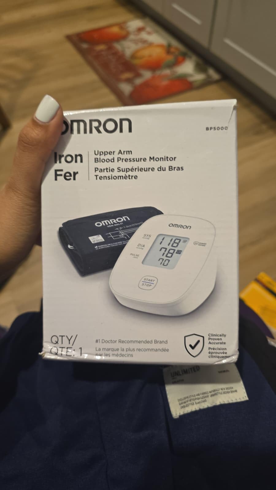 OMRON Iron Blood Pressure Monitor for Home Use & Upper Arm Blood Pressure Cuff - #1 Doctor & Pharmacist Recommended Brand - Clinically Validated Customer Review OMRON Iron Blood Pressure Monitor for Home Use & Upper Arm Blood Pressure Cuff - #1 Doctor & Pharmacist Recommended Brand - Clinically Validated - Customer Photo 3