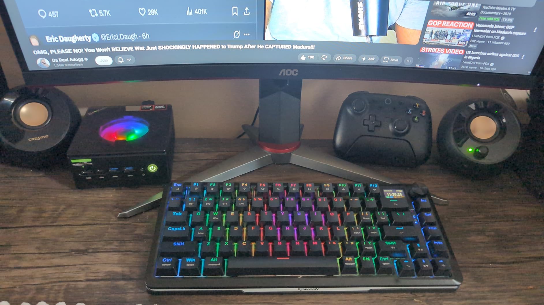 GMKtec Gaming PC K11 AMD Ryzen 9 8945HS, 32GB DDR5 RAM 1TB Mini PC Desktop Computer, Oculink, Dual NIC 2.5GbE LAN, HDMI/DisplayPort/USB4 customer photo 1