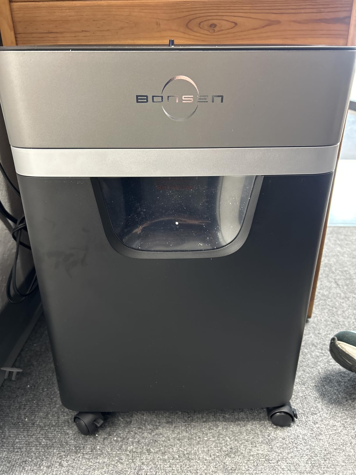 BONSEN 14-Sheet Paper Shredder for Home Office, Heavy Duty Cross Cut Shredder with 5.3 Gal Pullout Bin, Quiet Shredder for CDs/Credit Card/Staple, P-4 Security, Anti-Jam System Customer Review BONSEN 14-Sheet Paper Shredder for Home Office, Heavy Duty Cross Cut Shredder with 5.3 Gal Pullout Bin, Quiet Shredder for CDs/Credit Card/Staple, P-4 Security, Anti-Jam System - Customer Photo 2
