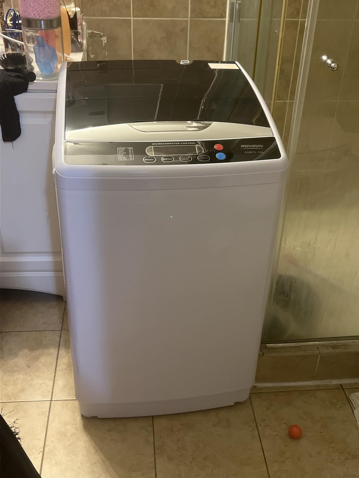 ROVSUN 17.8LBS Portable Washing Machine, Full-Automatic Electric Laundry Machine with Stainless Steel Drum, Compact Washer and Spin Dryer Combo with Drain Pump for Apartment, Dorm, Home customer photo 1