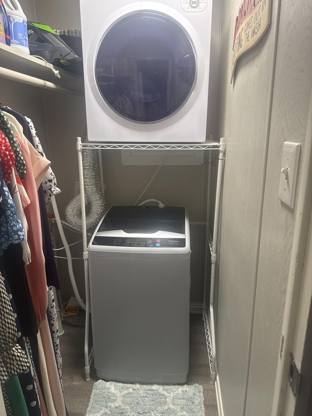 ROVSUN 17.8LBS Full Automatic Washing Machine and 1.5CuFt Portable Clothes Dryer Set, Compact Laundry Washer and Dryer Combo Set with Stainless Steel Inner Tub customer photo 1