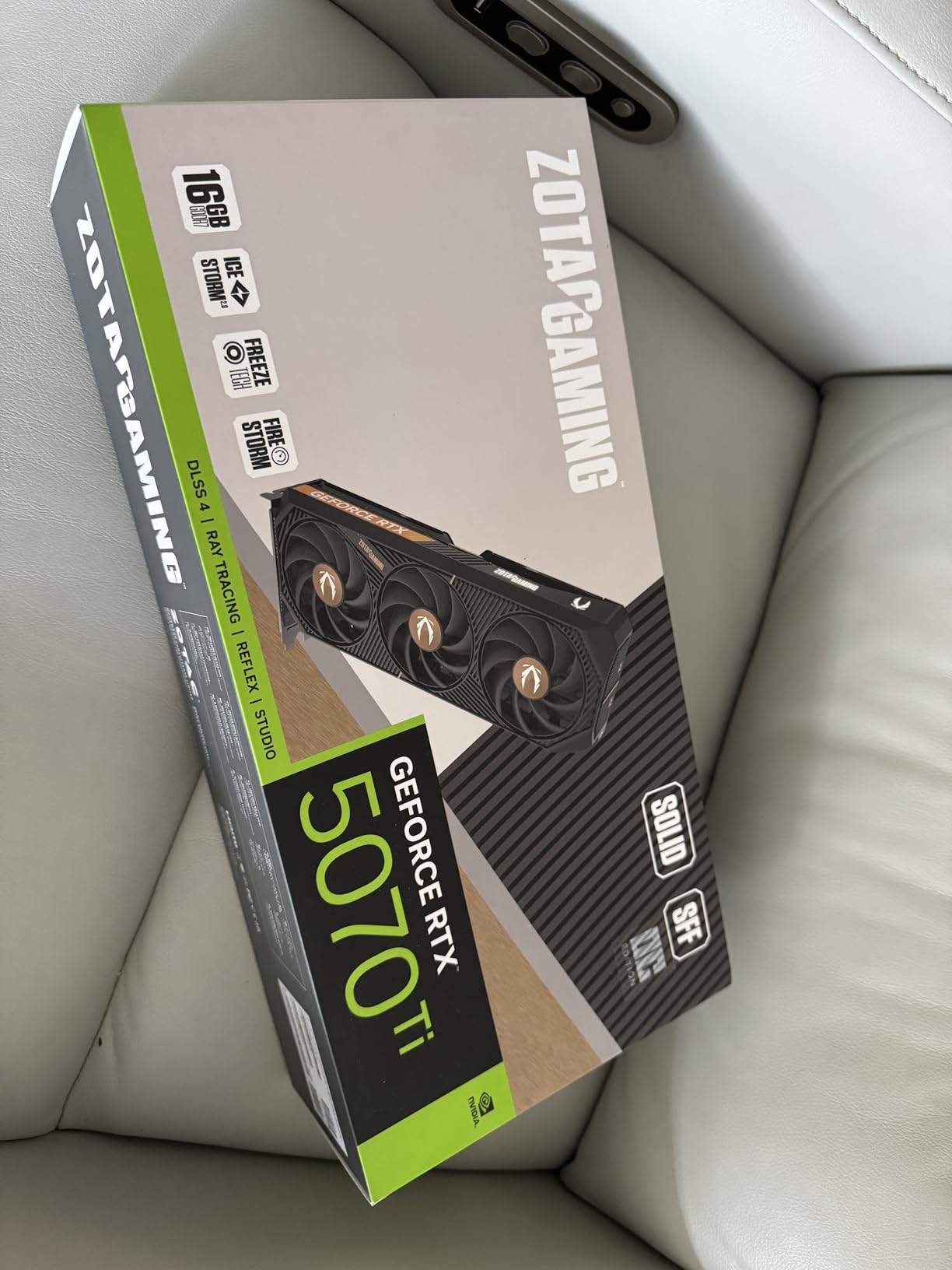 ZOTAC Gaming GeForce RTX 5070 Ti Solid CORE OC DLSS 4 16GB GDDR7 256-bit 28 Gbps PCIE 5.0 Gaming Graphics Card, IceStorm 3.0 Advanced Cooling, Spectra RGB Lighting, ZT-B50710J2-10P customer photo 2