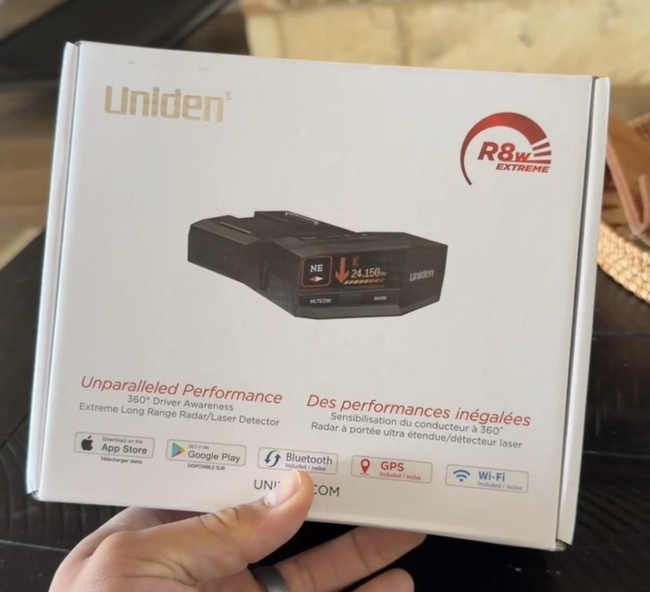 Uniden R8W (New Model) Extreme Long Range Laser/Radar Detector, 360 Degree Awareness, Directional Arrows, Wi-Fi, Bluetooth, GPS, Real-Time Voice Alerts, Red Light & Speed Camera Alerts, R/TACH App customer photo 1