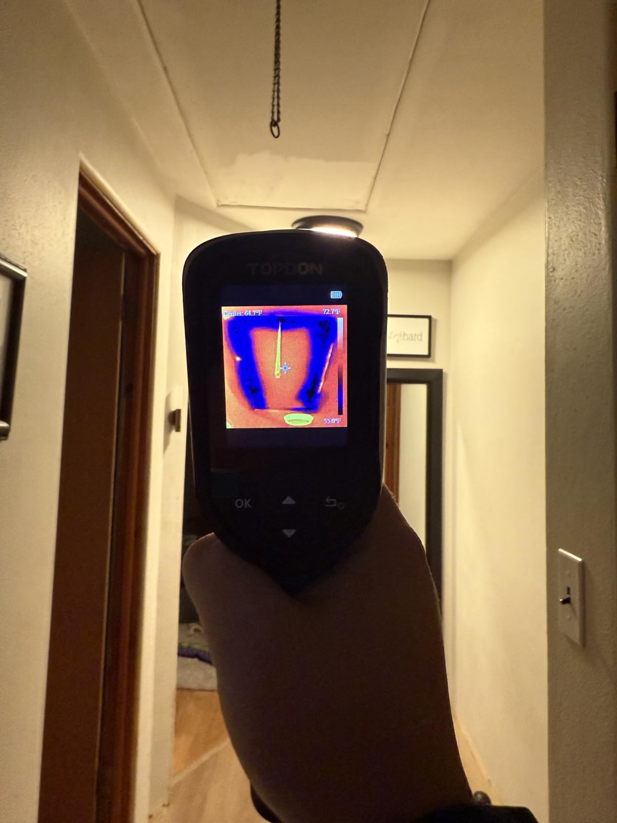 TC004 Mini Thermal Imaging Camera, 240 x 240 TISR Resolution, 15-Hour Battery Life, 128 x 128 IR Resolution, 25Hz Handheld Infrared Camera with High/Low Temp Alerts, Auto Shutdown- Blue customer photo 2