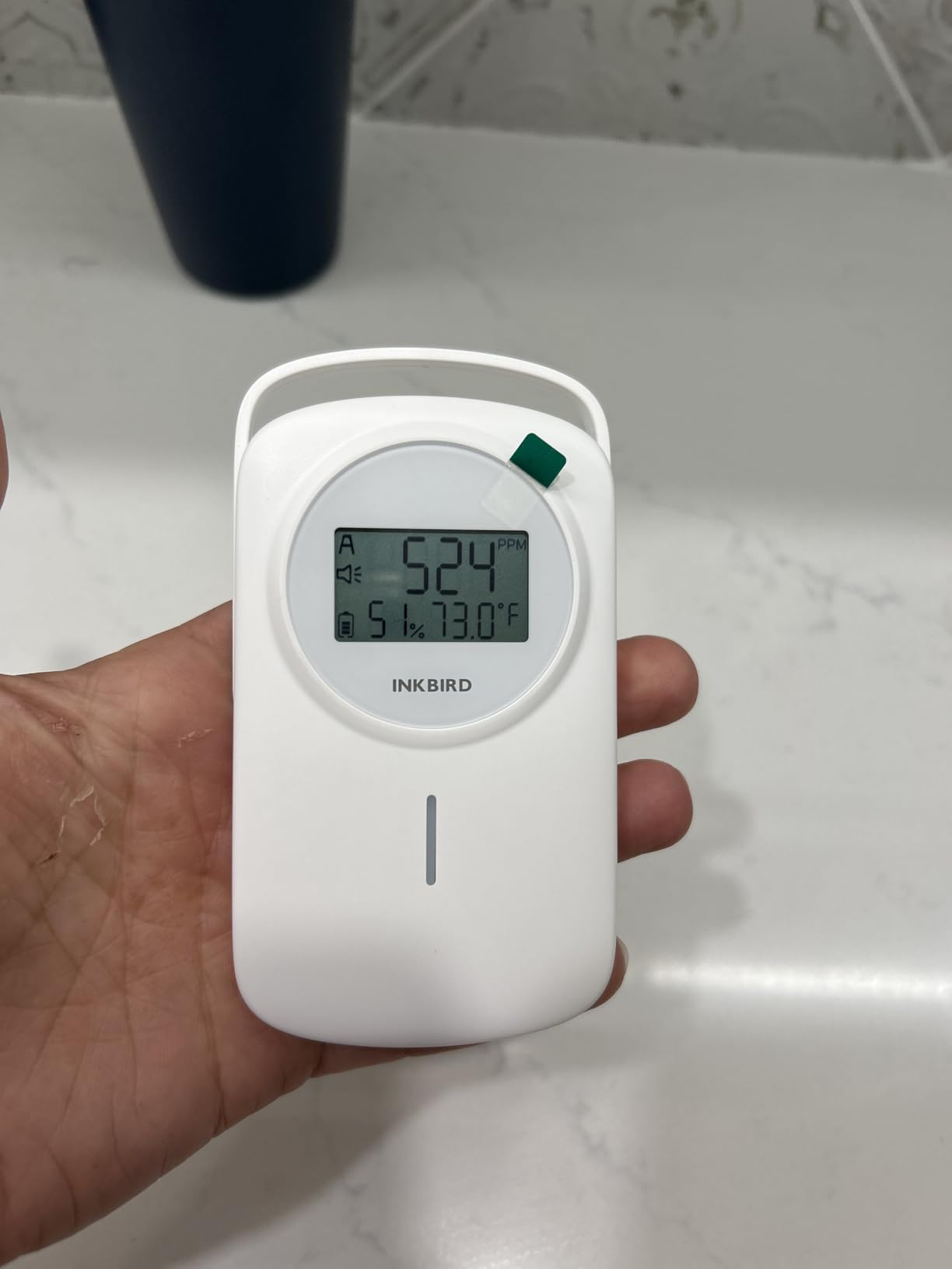 INKBIRD CO2 Monitor Ndir CO2 Detector 3 in 1 Meter | Carbon Dioxide & Temperature & Humidity Air Quality Monitor Indoor Battery Powered | Dual Alarm System | for Home, Office, RV, Grow Tent (IAM-O2) - Customer Photo 2