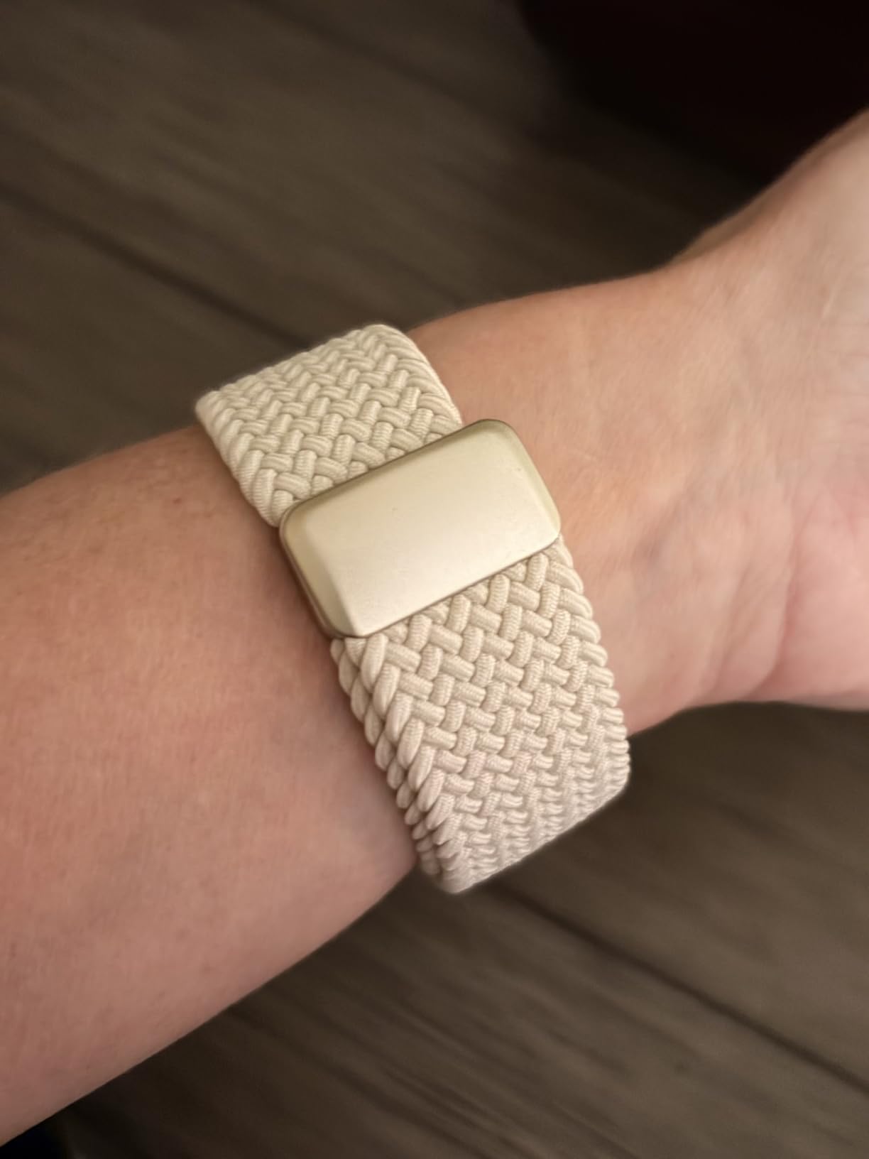 HEARTBOOM Braided Stretchy Band Compatible with Apple Watch Bands, Soft Nylon Solo Loop Magnetic Sport Strap - Customer Photo 3