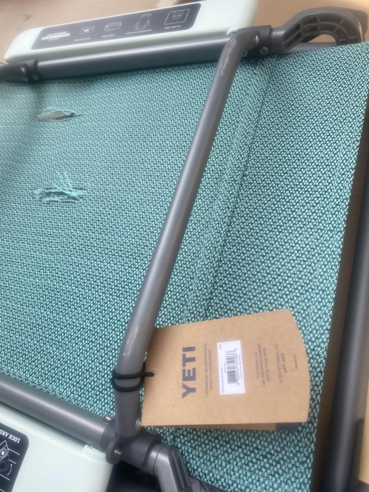 YETI Hondo Reclining Beach Chair, Breathable, UV-Resistant, Supports up to 350 lbs - Customer Photo 2