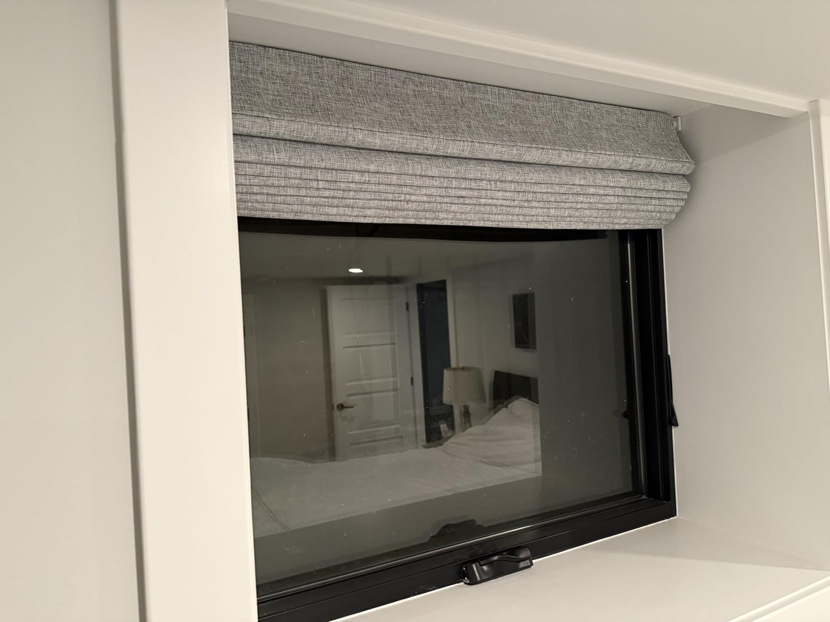 LazBlinds No Tools No Drill Cordless Roman Shades for Windows, Blackout Thermal Insulated UV Blocking Window Blinds, Lightweight Fabric Blinds for Indoor Windows, 25