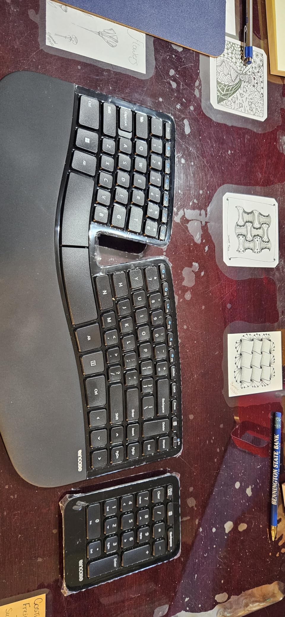 Incase Sculpt Ergonomic Keyboard – Designed by Microsoft – Split Keyset Design, Palm Rest, Contoured Layout, One-Touch Windows Button, AES 128-Bit Encryption, Includes Separate Number Pad – Black - Customer Photo 2