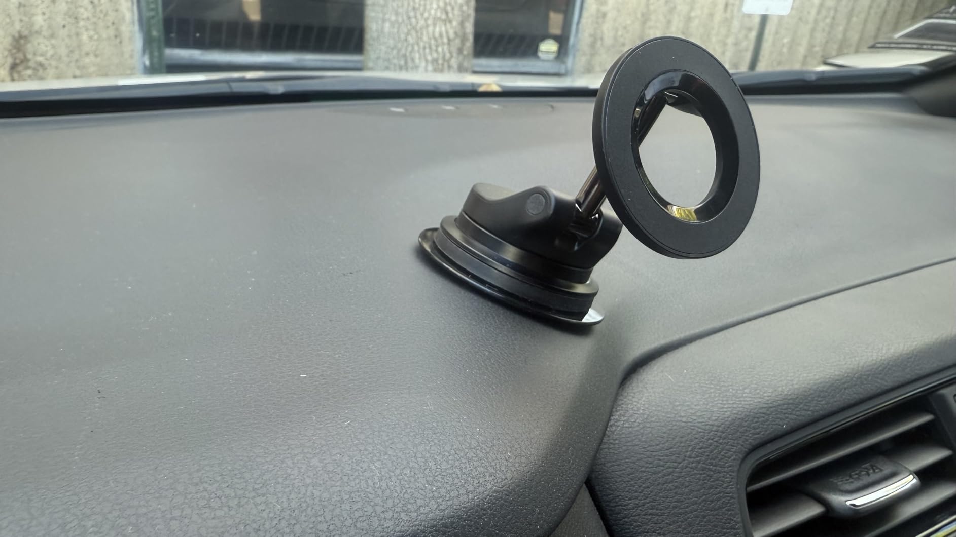 LISEN for Magsafe Car Mount, Cell Phone Holders for Your Car, Magnetic Car Accessories for Women Men Interior Jeep, Vacuum SuctionPro for Valentines Day Gifts for Him Kits, for iPhone 17-12, Black - Customer Photo 1