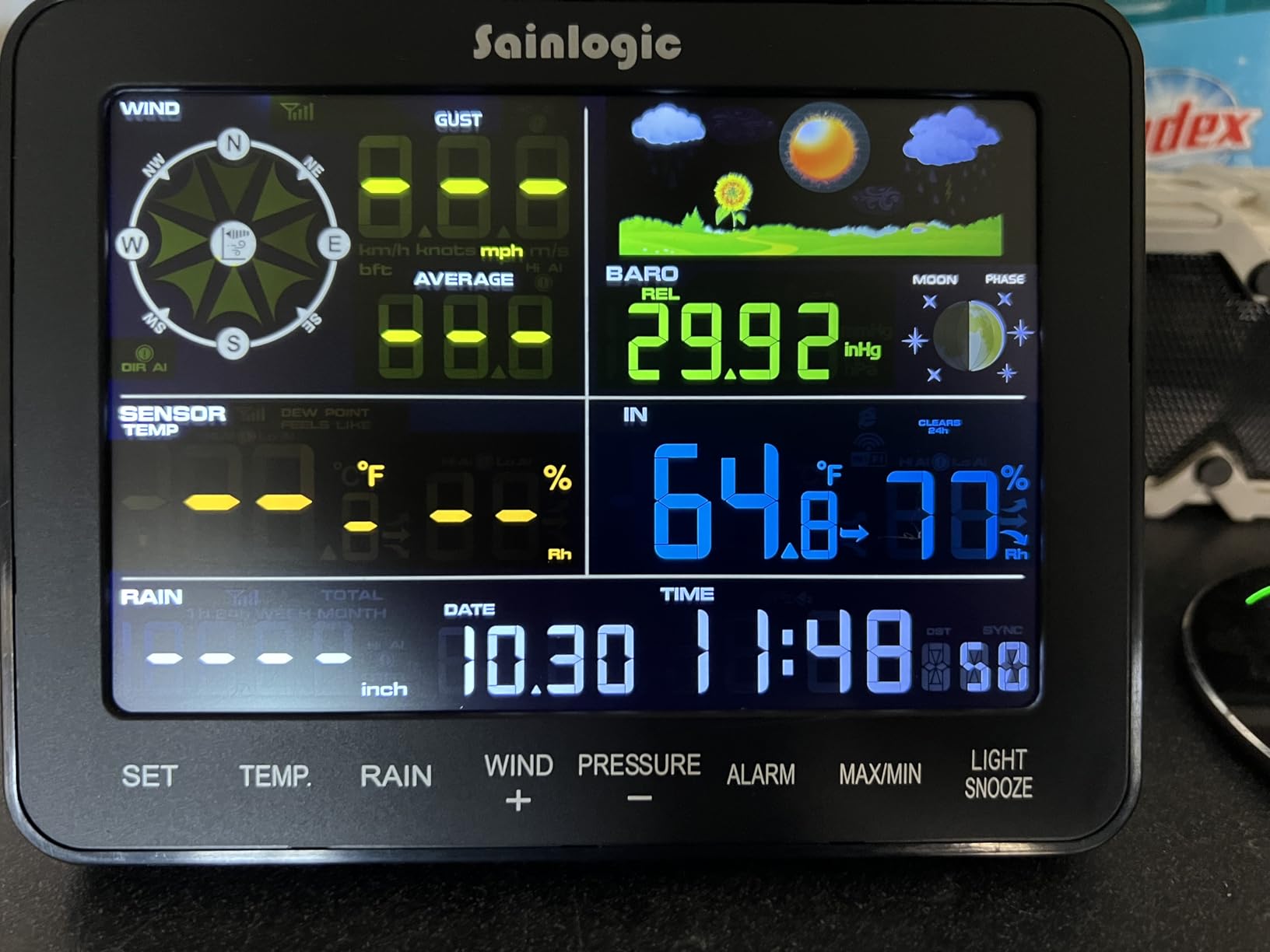 Sainlogic Smart WiFi Weather Stations Wireless Indoor Outdoor SA6 Plus,24/7 AI Weather Forecast by Weatherseed®,APP Alert,Weather Station with Rain Gauge and Wind Speed,2-Year Data Storage（Only 2.4G） - Customer Photo 1
