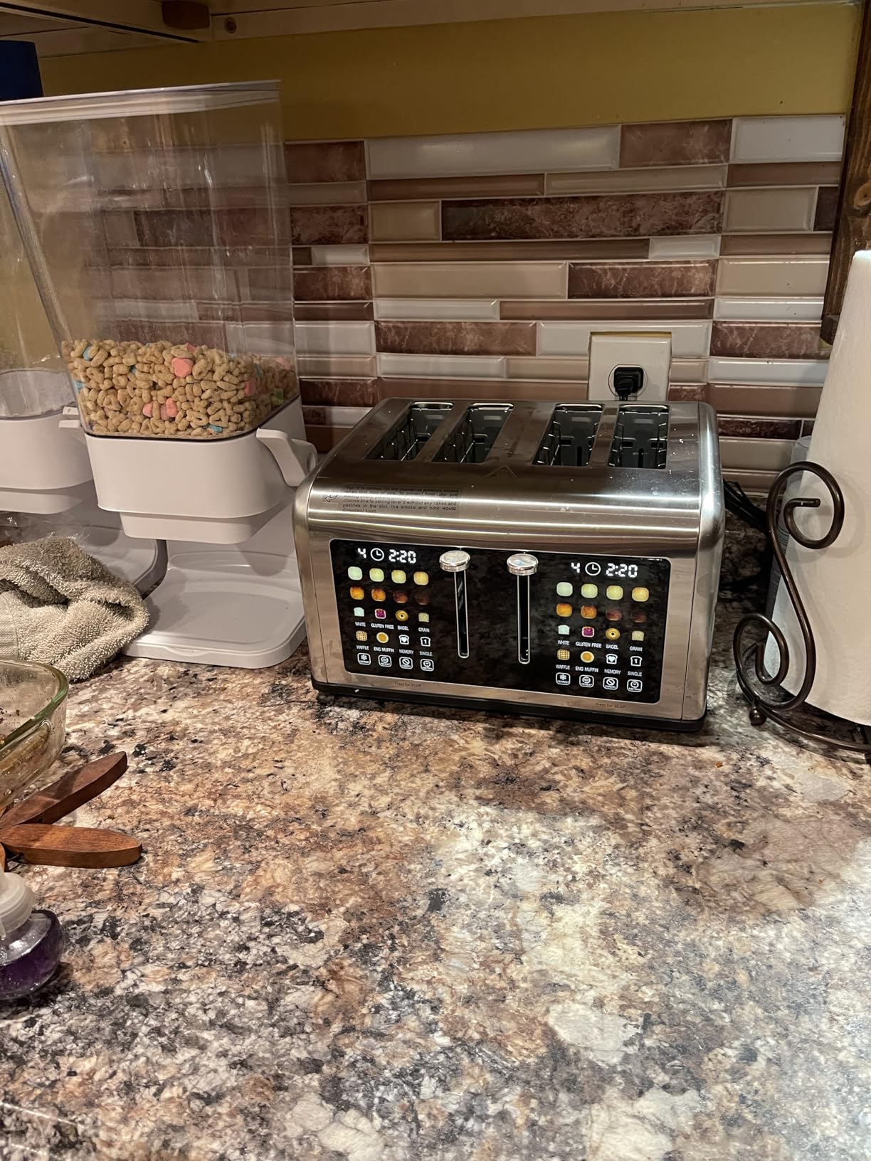 4 Slice Toaster Touch Screen, Stainless Steel Toasters Digital Timer, Dual Control Panel Toasters, 8 Shade Settings 6 Bread Types for Bagel, Cancel, Defrost 1650W Grey - Customer Photo 1