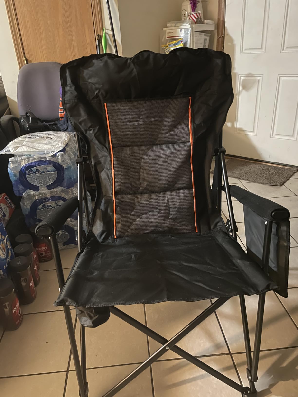 ALPHA CAMP Heavy Duty High Back Camping Chairs with Cup Holder Oversized Folding Chair Outdoor Chair with Headrest,Lawn with Side Pocket for Lawn, Sports and Fishing, 500lbs - Customer Photo 2