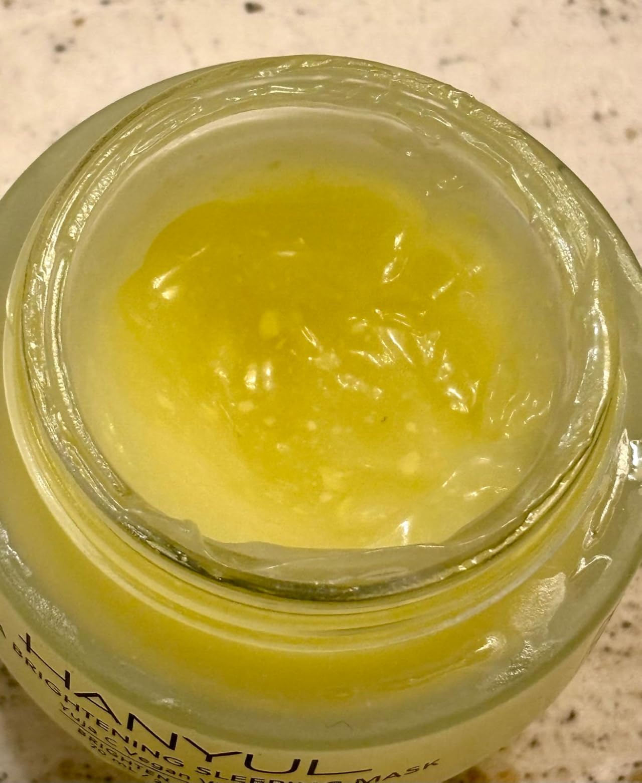 Hanyul Yuja Sleeping Mask | Korean Yuzu Night Cream, Vitamin C for Glow, Radiance, Brightening, Vegan Hydrating Overnight Moisturizer with Hyaluronic Acid, Niacinamide & Antioxidants 2.37 fl. oz. Customer Review Hanyul Yuja Sleeping Mask | Korean Yuzu Night Cream, Vitamin C for Glow, Radiance, Brightening, Vegan Hydrating Overnight Moisturizer with Hyaluronic Acid, Niacinamide & Antioxidants 2.37 fl. oz. - Customer Photo 1