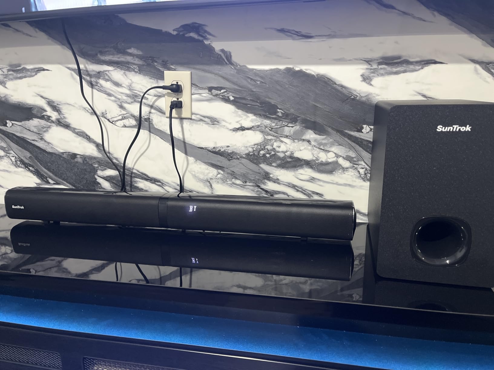 Karaoke Soundbar with Subwoofer for TV: Sound Bar with 2 Wireless Microphones - Home Theater Surround Sound System - Bluetooth Speaker with Remote Supports HDMI ARC/Optical/AUX/USB for TV/PC customer photo 1