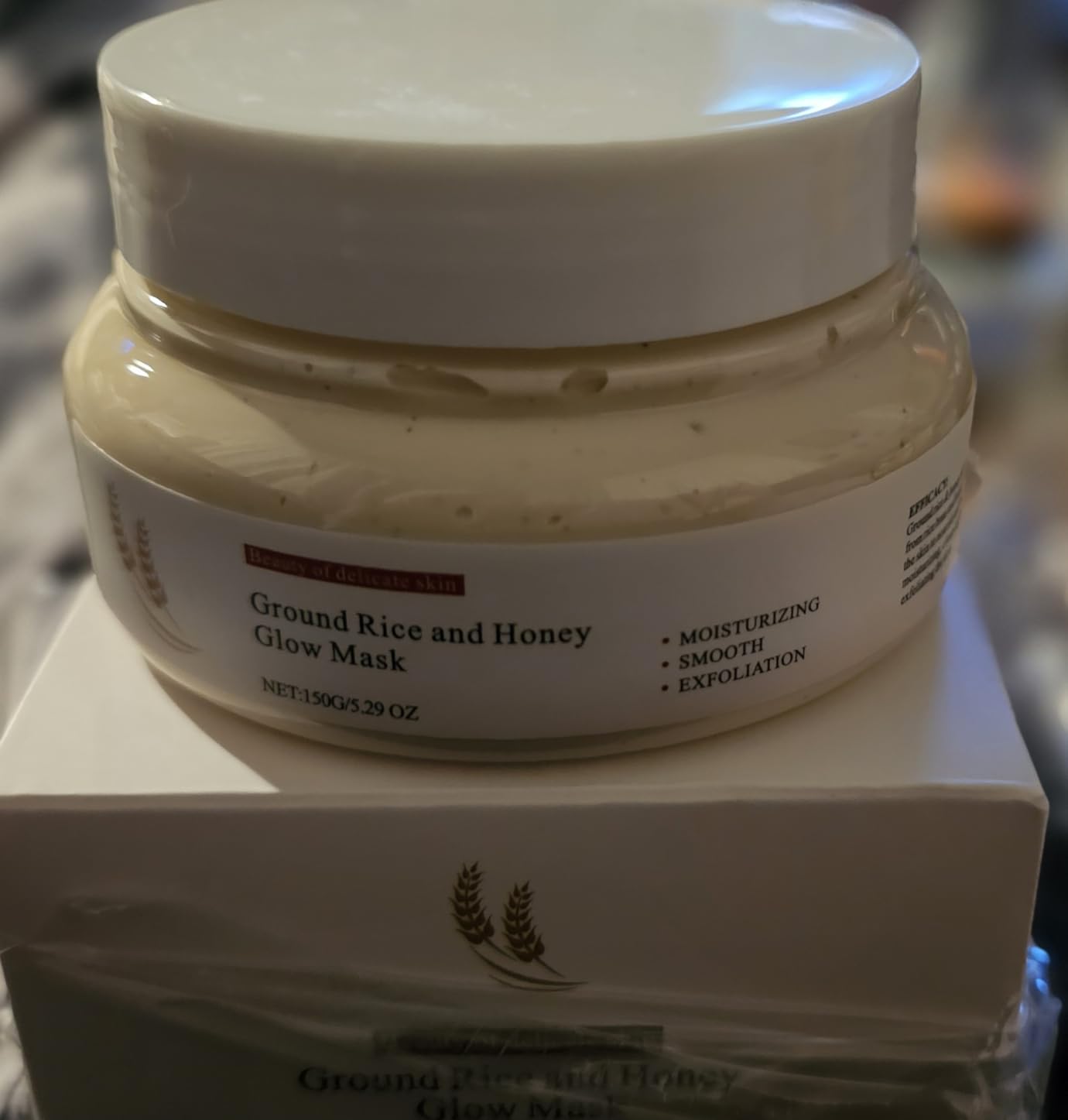 IREV Face Masks Skincare, Rice And Honey Glow Mask, Rice Masks For Face, Hydrating Face Masks For Women, Moisturizing Skincare, Gentle Clay Mask For Dry Sensitive Skin 150g Customer Review IREV Face Masks Skincare, Rice And Honey Glow Mask, Rice Masks For Face, Hydrating Face Masks For Women, Moisturizing Skincare, Gentle Clay Mask For Dry Sensitive Skin 150g - Customer Photo 1