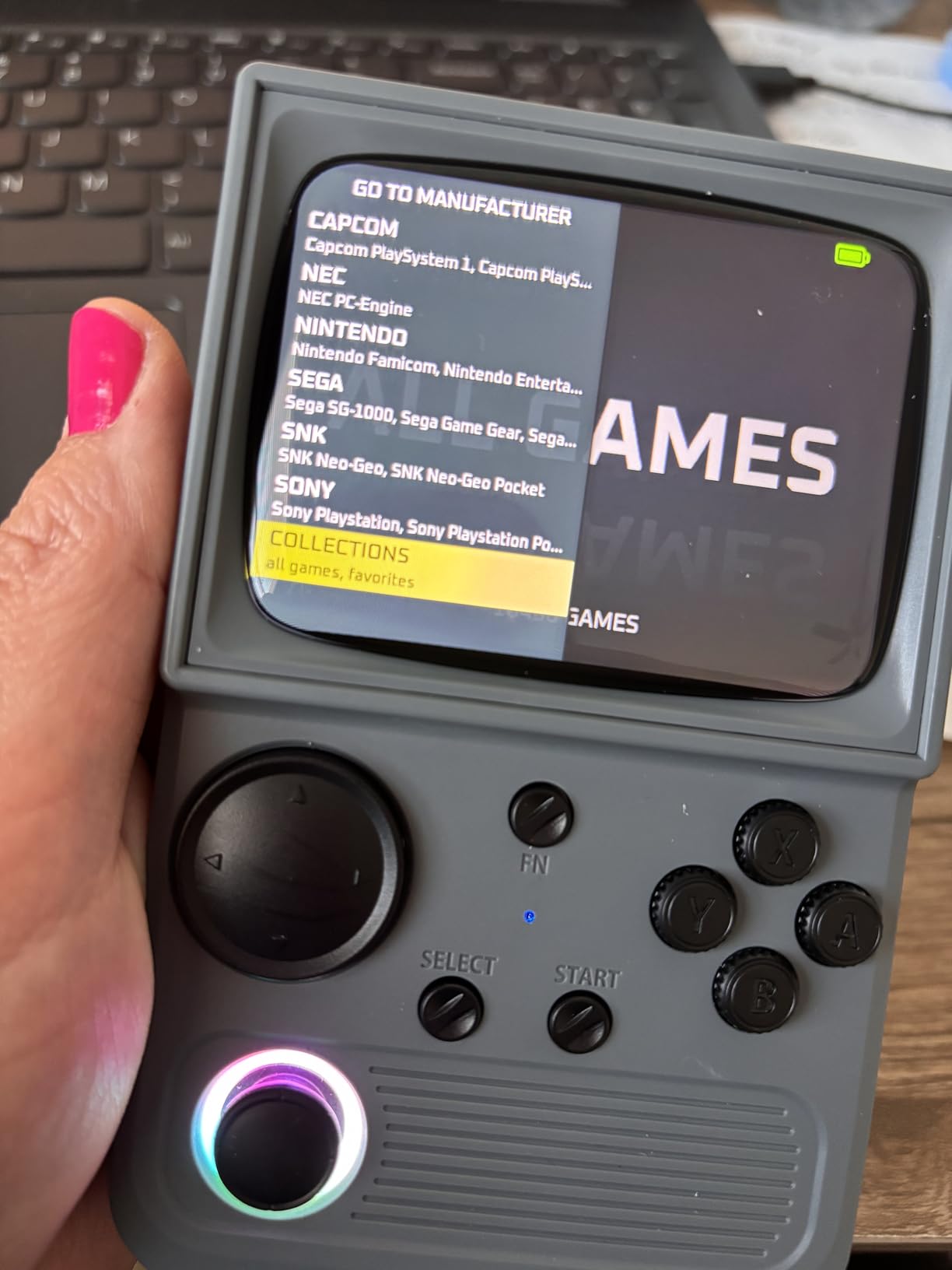 R36T Retro Gaming Console, 3.5''IPS Screen CRT-Inspired, Handheld Game Console with 18000+ Classic Games Supports WiFi Networked Fighting and OTG, 3500mAh Battery with Portable Case (R36T-Grey 64GB) customer photo 2