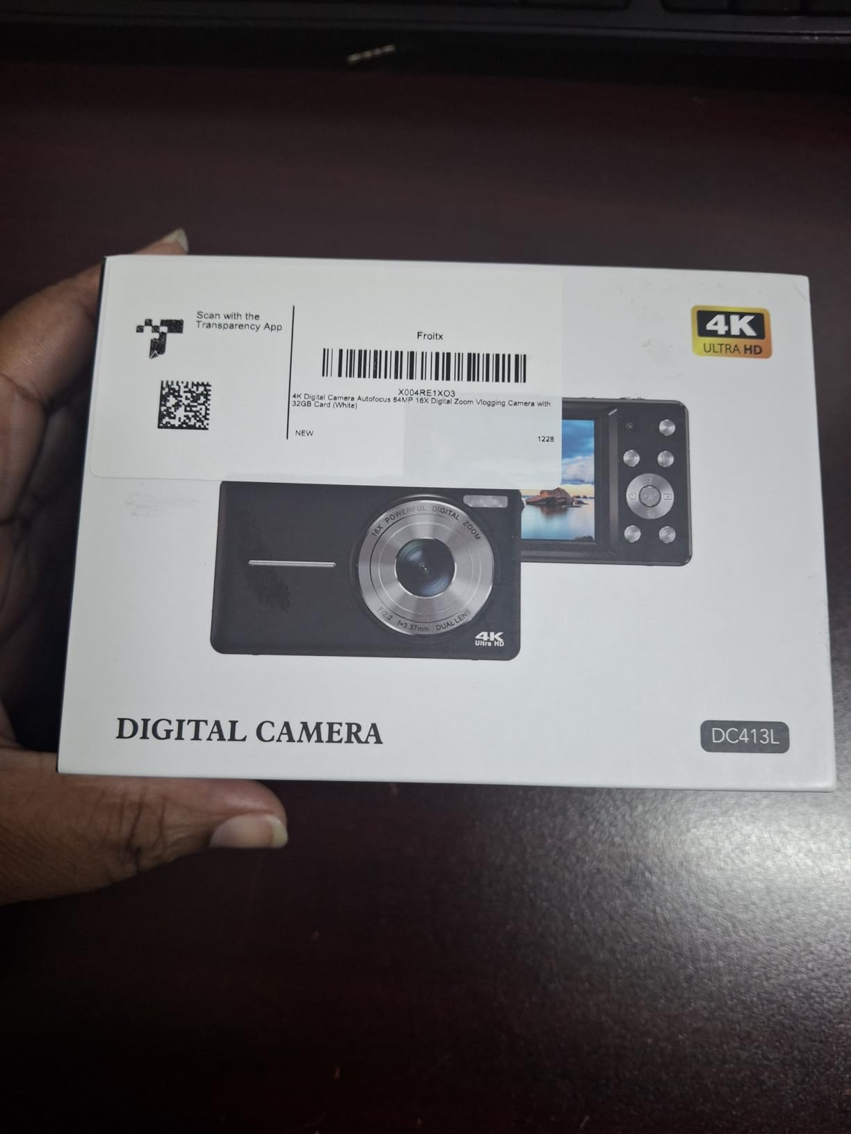 4K Digital Camera, 64MP Autofocus Vlogging Camera with Dual Lens, 16X Digital Zoom YouTube Compact Travel Point Shoot Camera for Teens Beginner, Anti-Shake,2 Batteries, 32GB Card (White) customer photo 2