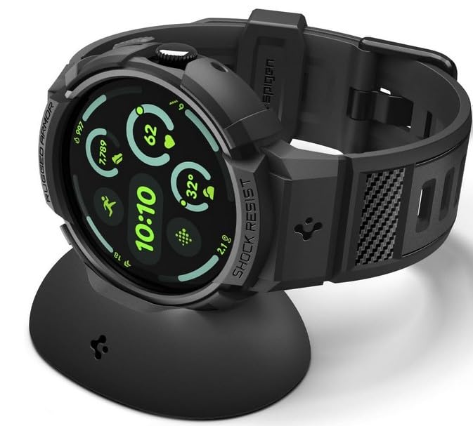 Google Pixel Watch 4 (45mm) - Android Smartwatch - Heart Rate, Sleep & Fitness Tracking - 40-Hour Battery - Google AI - Matte Black Aluminum Case - Obsidian Active Band - Wi-Fi customer photo 1