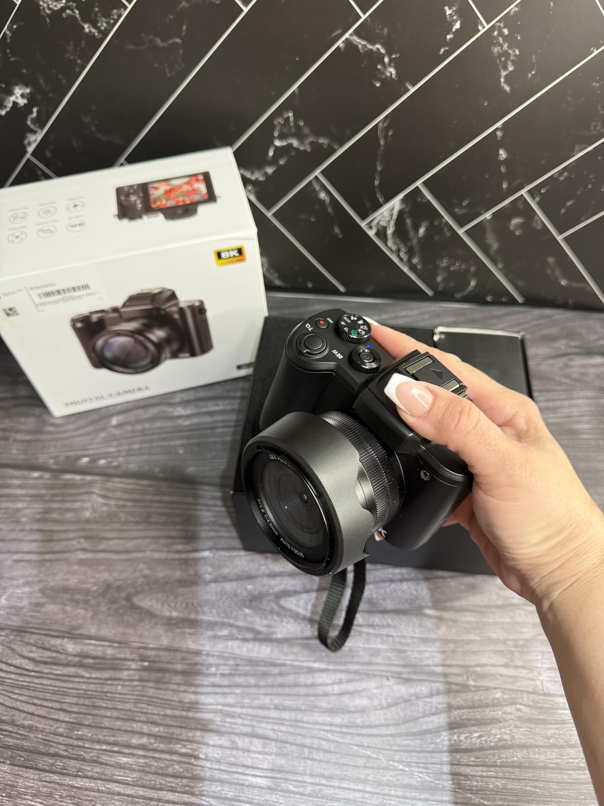8K Digital Cameras for Photography Autofocus 88MP WiFi Professional 16X Digital Zoom Photography Camera with Dual-Lens for YouTube with Lens Hood, Touch Screen, 2 Batteries & Charging Stand customer photo 1