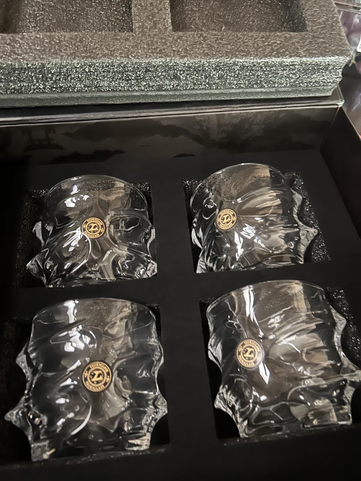 TSUKIGLASS® Storm Premium Japanese Crystal Whisky Glasses Set of 4 - Gift Ready Box, 100% Ultra Clarity Lead-Free Crystal, 10oz Tumblers for Bourbon, Scotch & Cocktails, Luxury Gift for Men - Customer Photo 1