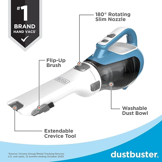 BLACK+DECKER dustbuster reveal Handheld Vacuum Cordless with LED Light, HLVD320B42 - Customer Photo 2