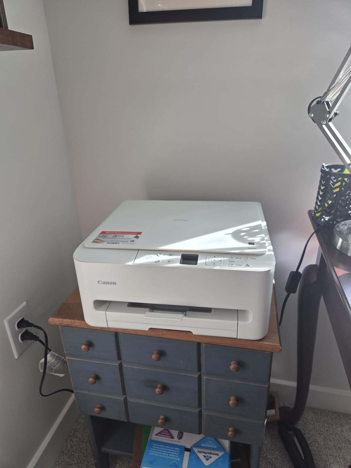 Canon PIXMA TS6520 Wireless Color Inkjet Printer Duplex Printing, White - Home Printer with Copier/Scanner, 1.42