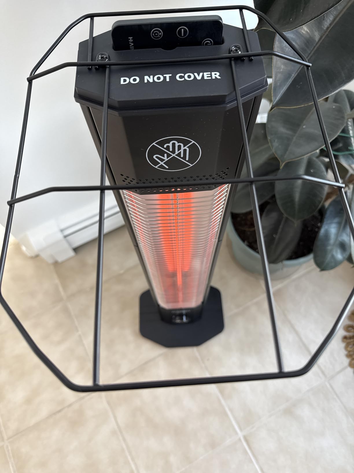 Outdoor Electric Patio Heater, 42-inch 1500W Infrared Tower Heater with 9 Heat Settings & 9H Timer, IPX5 Waterproof, Safety Lock, Tip-Over & Overheat Protection Space Heater for Indoor & Outdoor Use - Customer Photo 1