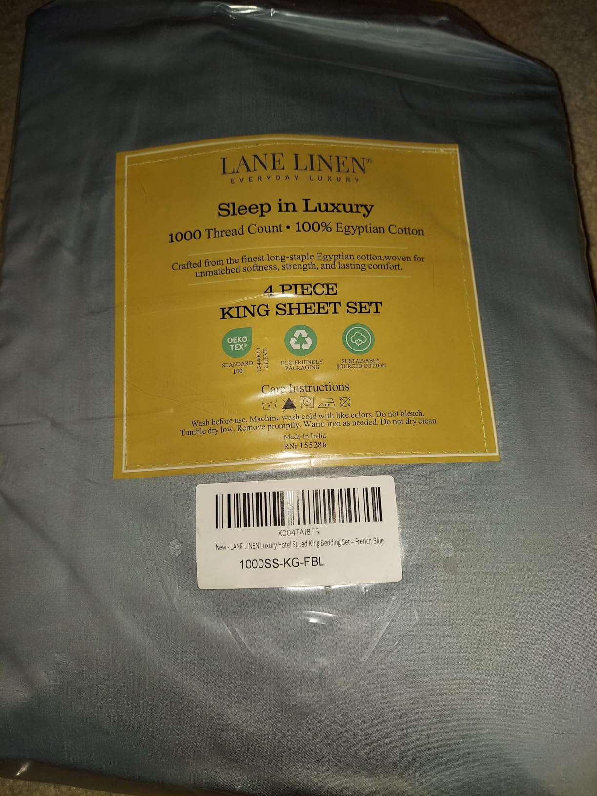 LANE LINEN 100% Egyptian Cotton Sheets King Size - 1000 Thread Count Silky Sateen King Size Sheets Set, Naturally Cooling & Breathable, Ultra-Soft Hotel Luxury Sheets with 15 LANE LINEN 100% Egyptian Cotton Sheets King Size - 1000 Thread Count Silky Sateen King Size Sheets Set, Naturally Cooling & Breathable, Ultra-Soft Hotel Luxury Sheets with 15
