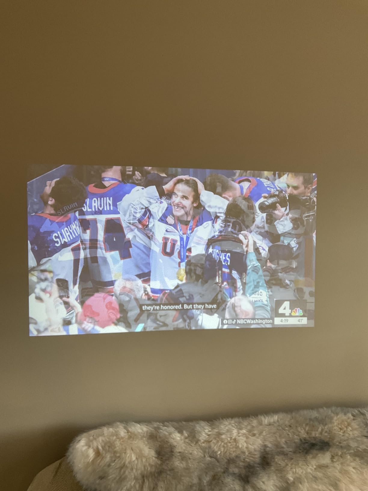 4K Smart Projector with WiFi and Bluetooth, Officially-Licensed App & 2000 ANSI,Auto Focus & Keystone Portable Projector with Stand,Outdoor Home Theater Projector customer photo 1