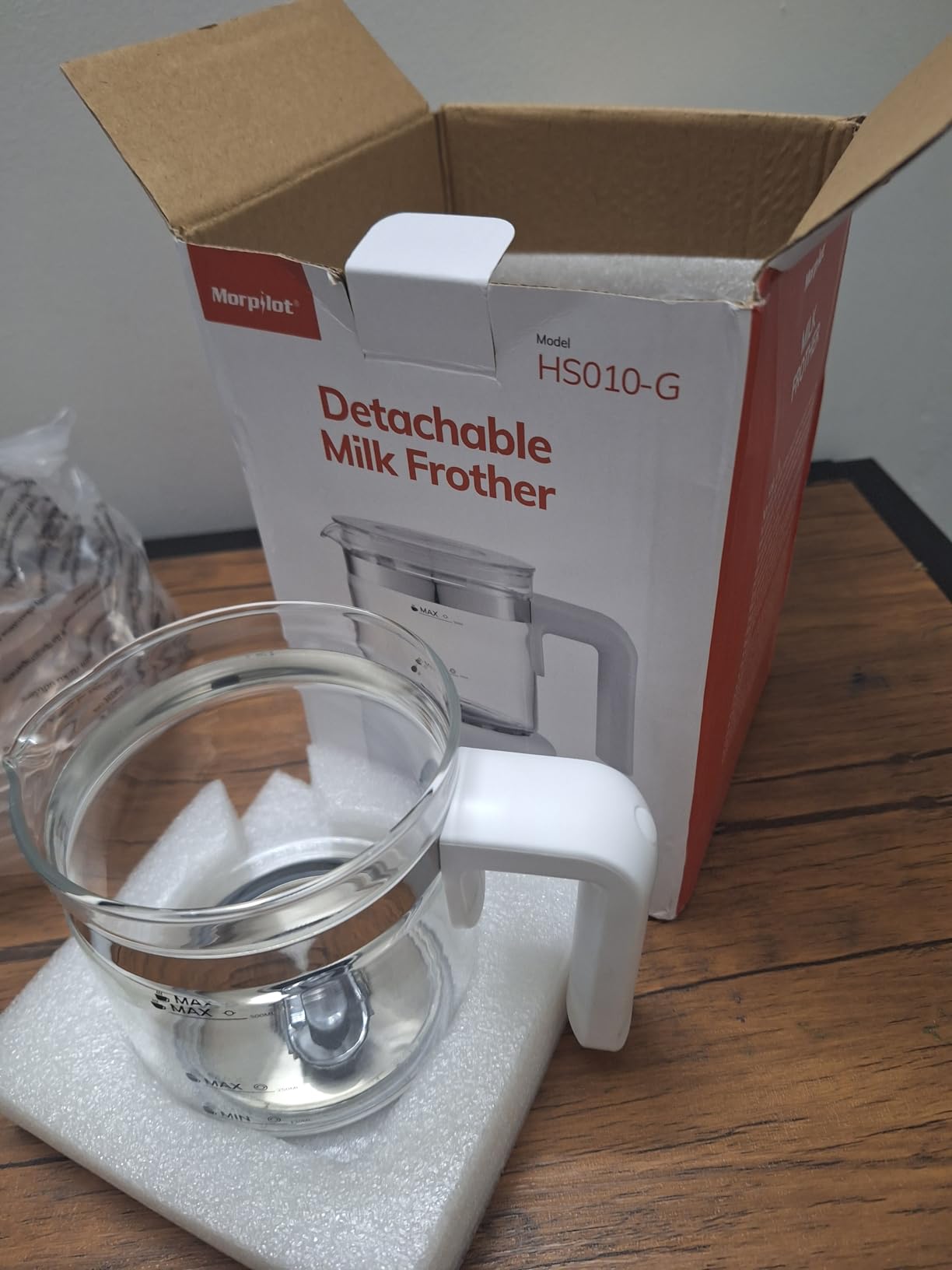 Large Electric Milk Frother and Steamer, 16.9oz/500ml Milk Steamer and Frother for Latte or Hot Chocolate, Dishwasher Safe, BPA Free, 6 Functions, Enjoy Perfect Milk Froth in 2 Min (White-Glass) Customer Review Large Electric Milk Frother and Steamer, 16.9oz/500ml Milk Steamer and Frother for Latte or Hot Chocolate, Dishwasher Safe, BPA Free, 6 Functions, Enjoy Perfect Milk Froth in 2 Min (White-Glass) - Customer Photo 2