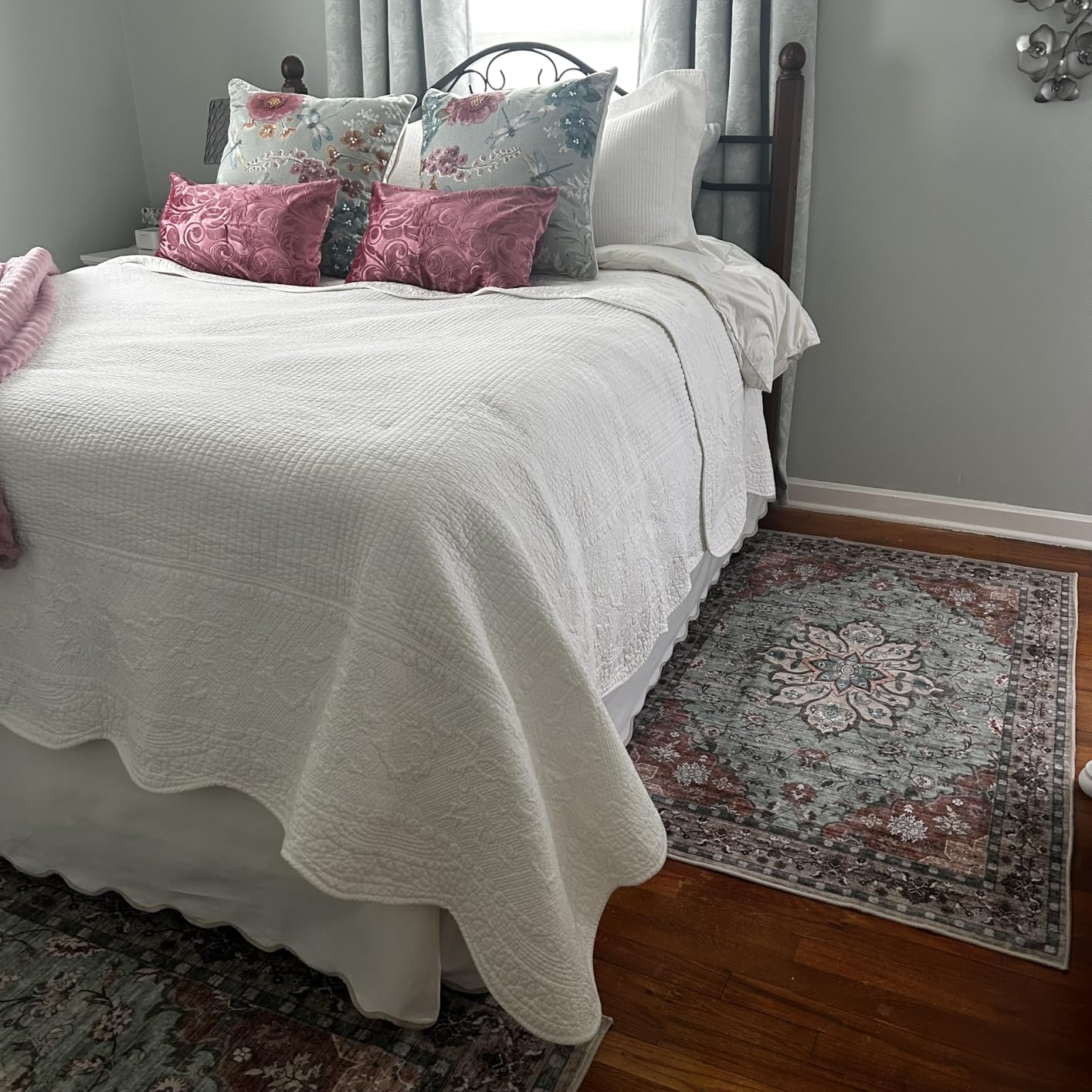 5x7 Area Rugs Living Room Rug: Washable Vintage Boho Rug No Slip Stain Resistant Soft Carpet Indoor Floor Floral Large Carpets for Bedroom Dining Room Farmhouse Nursery Hallway Home Office Beige Customer Review 5x7 Area Rugs Living Room Rug: Washable Vintage Boho Rug No Slip Stain Resistant Soft Carpet Indoor Floor Floral Large Carpets for Bedroom Dining Room Farmhouse Nursery Hallway Home Office Beige - Customer Photo 2