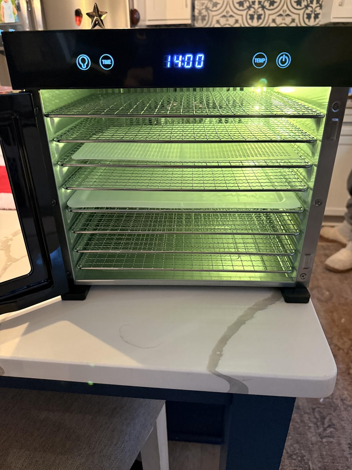 Food Dehydrator with Adjustable Timer & Temperature, 8 Stainless Steel Trays, 650W Powerful Machine, Quiet Operation Dehydrator for Jerky, Fruits, Herbs, Dog Treats - Customer Photo 2