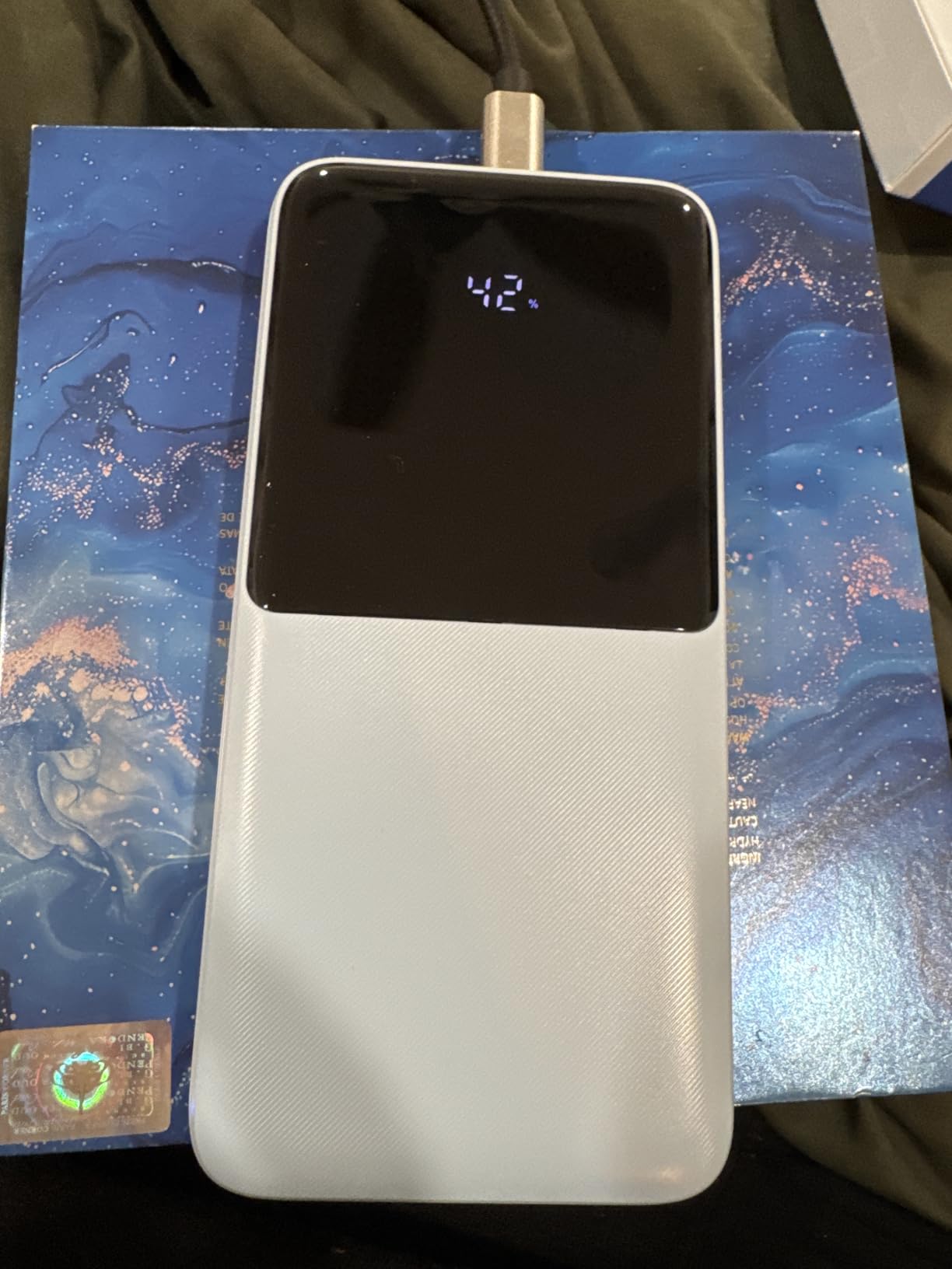 Portable Charger Power Bank - 15,000mAh Battery Pack with Built in Cable 22.5W Fast Charging customer photo 2