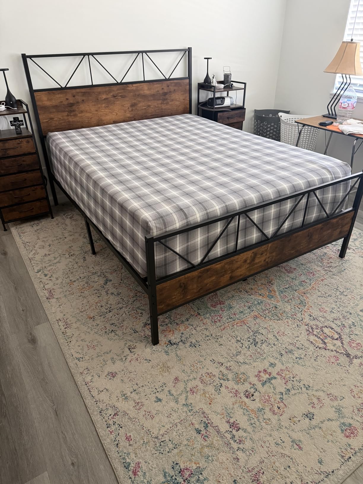 California Design Den Flannel Queen Sheet Set - Made in Portugal 100% Cotton, Thick, Velvet Soft 4-Piece Flannel Sheets Queen Size Set, Triple-Brushed with Extra Deep Pockets - Grey Plaid - Customer Photo 3