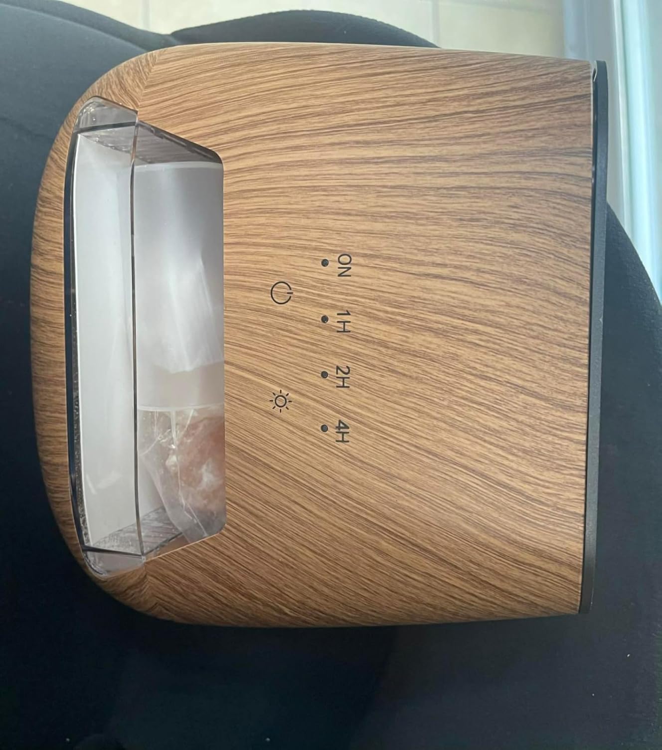 Essential Oil Diffuser for Home: 200ml Aromatherapy Diffuser with Himalayan Pink Salt Rock, Cool Mist Humidifier with Auto Off Function and 9 Colors LED Night Light for Bedroom - Customer Photo 1