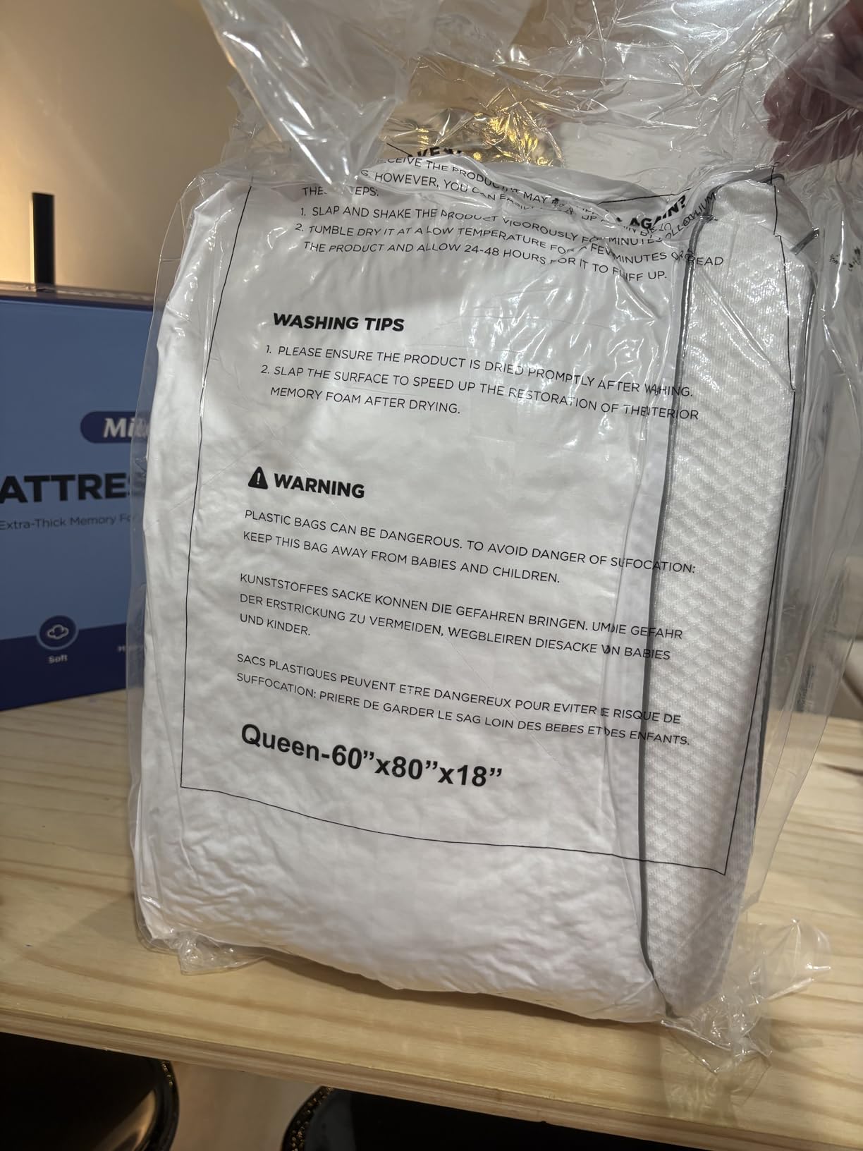 3 Inch Ultra-Fluffy Memory Foam Mattress Topper Queen for Back Pain, Soft Comfy Pillow Top Queen Mattress Topper with 4X Support, Mattress Pad with Breathable Air Mesh Sides, 6-21'' Deep Pocket Customer Review 3 Inch Ultra-Fluffy Memory Foam Mattress Topper Queen for Back Pain, Soft Comfy Pillow Top Queen Mattress Topper with 4X Support, Mattress Pad with Breathable Air Mesh Sides, 6-21'' Deep Pocket - Customer Photo 2