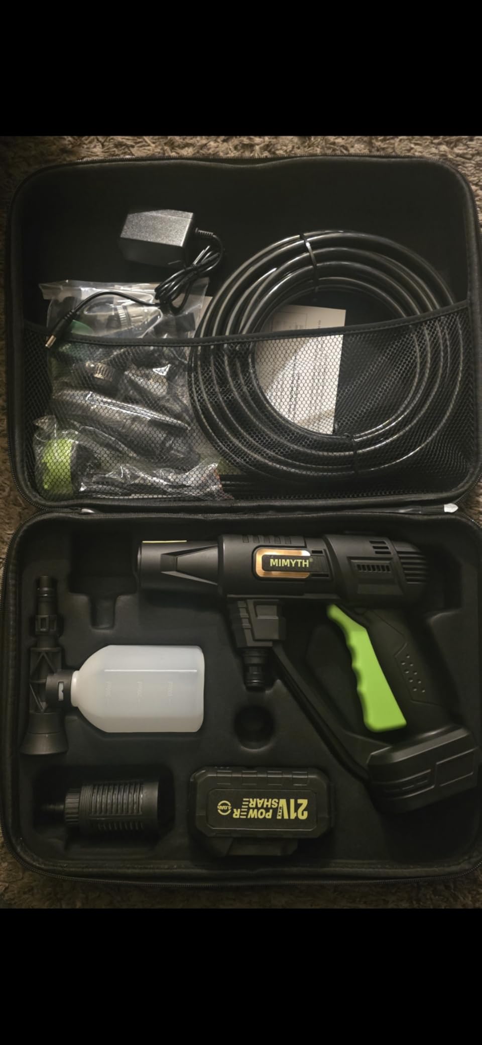Cordless Pressure Washer Battery Powered; 990PSI Cordless Power Washer with 6-in-1 Nozzle, 23FT High-Elastic Hose, 21V Battery&Charger; Portable Handheld Pressure Washer Cleaner for Home (DH02-21) - Customer Photo 1