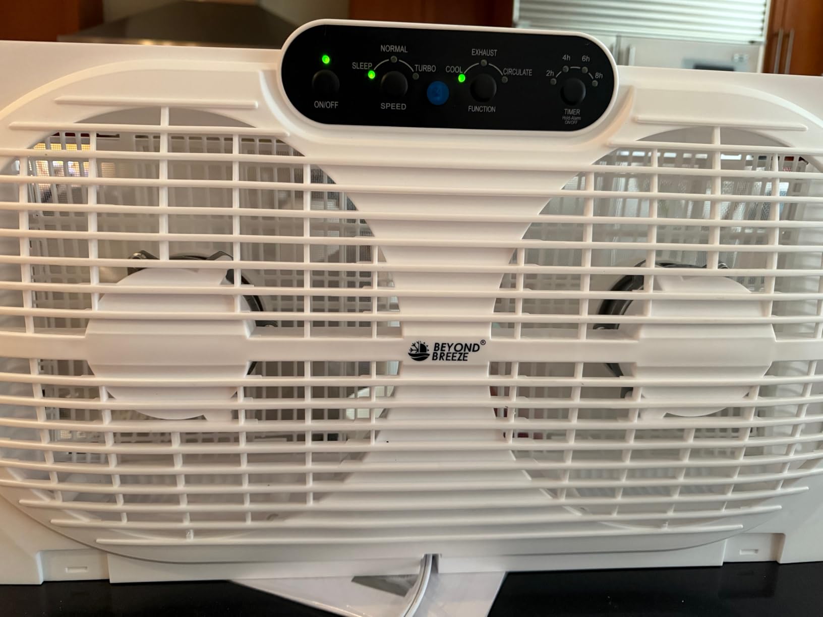 BEYOND BREEZE Twin Window Fan with Reversible Airflow, 9-Inch Window Fan with Remote Control and 3 Speeds, Expandable Window Exchaust Fans for Home Bedroom - Customer Photo 1