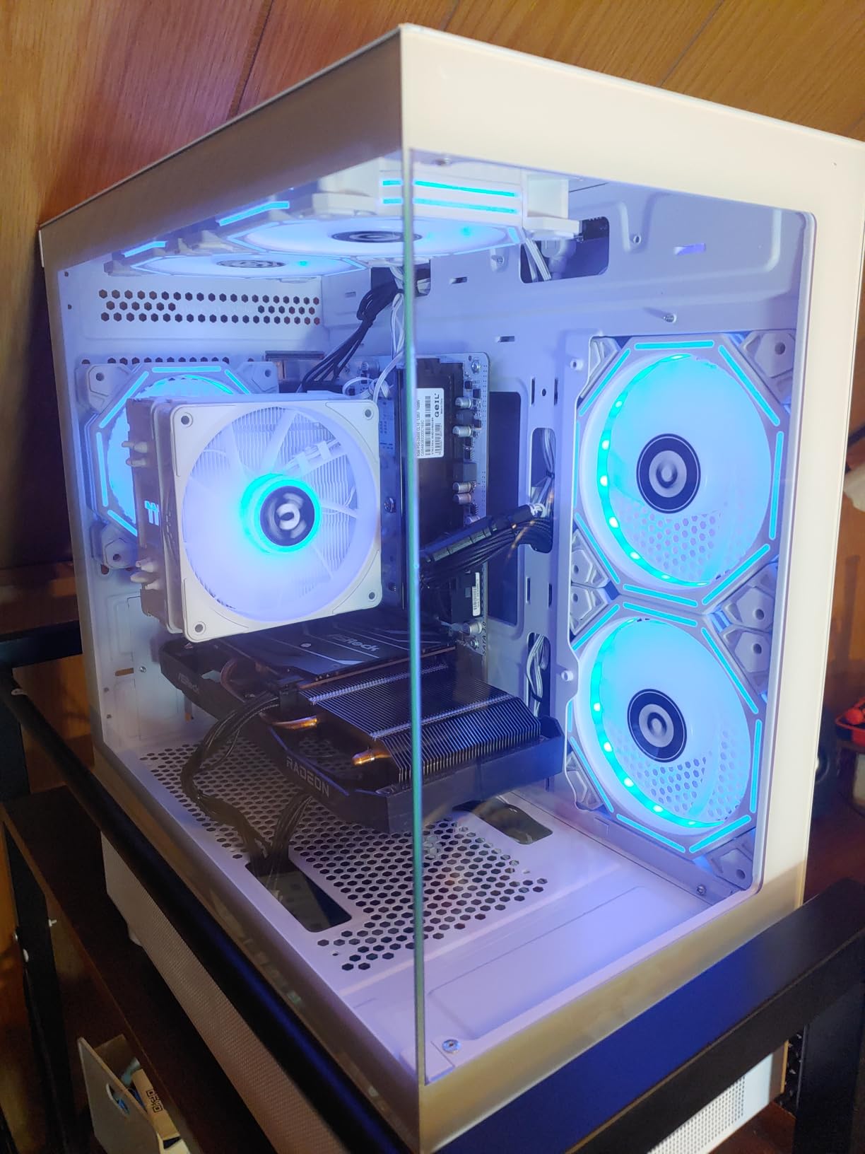 NINGMEI Soul Gaming PC Desktop Computer, AMD Ryzen 7 5700G (up to 4.6GHz), 16GB DDR4 RAM, 1TB NVMe SSD, 6 RGB Fans, Windows 11 Home - Prebuilt Gaming Desktop for Esports, Streaming, Work & Home Office customer photo 2