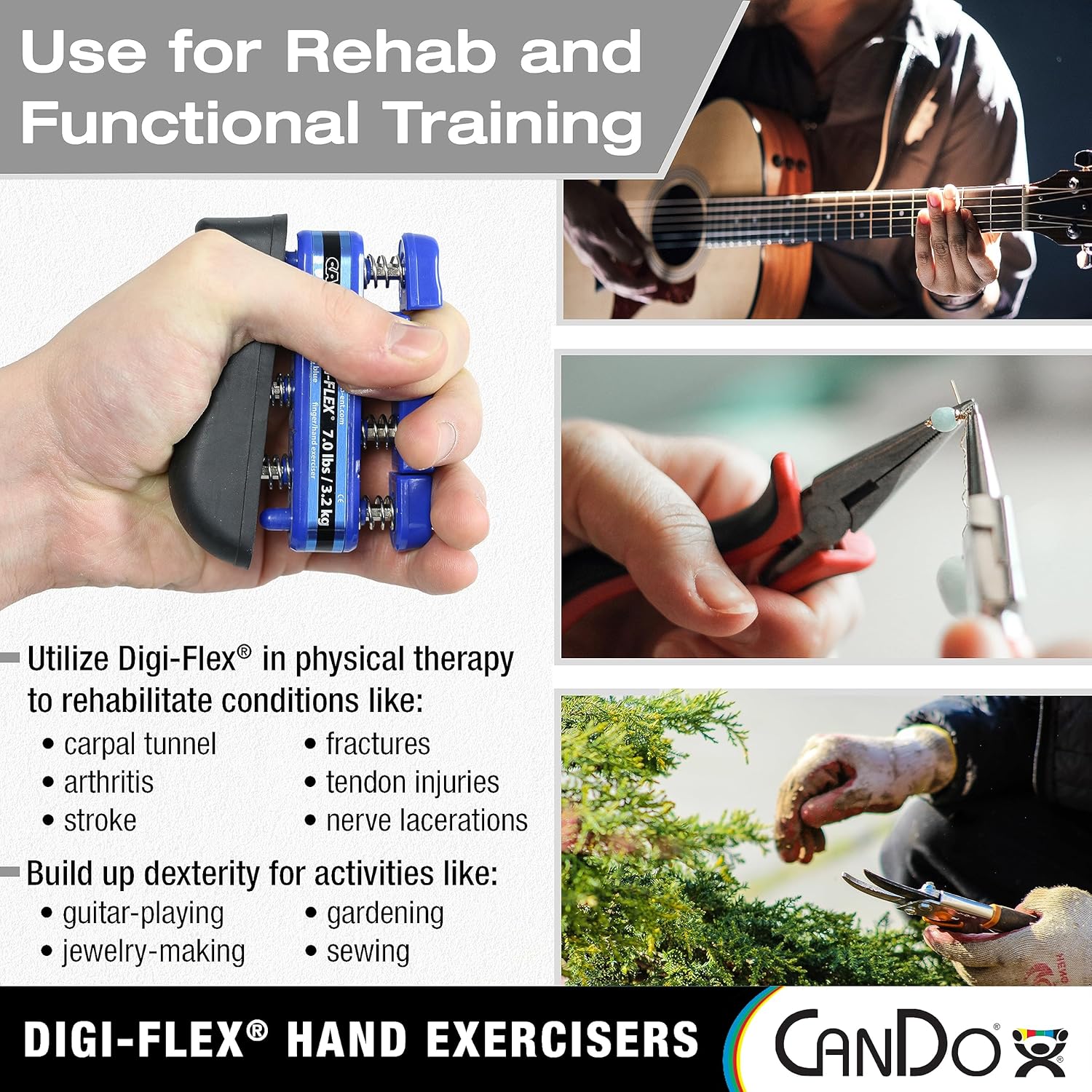 CanDo Digi-Flex Hand and Finger Exerciser Red Light- For Dexterity, Strength, and Flexibility for Fingers, Hands, and Forearms customer photo 2